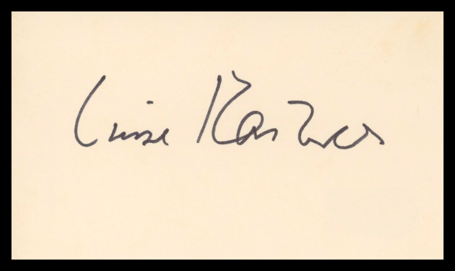 Luise Rainer The Good Earth Authentic Signed 3x5 Index Card BAS #BV02136