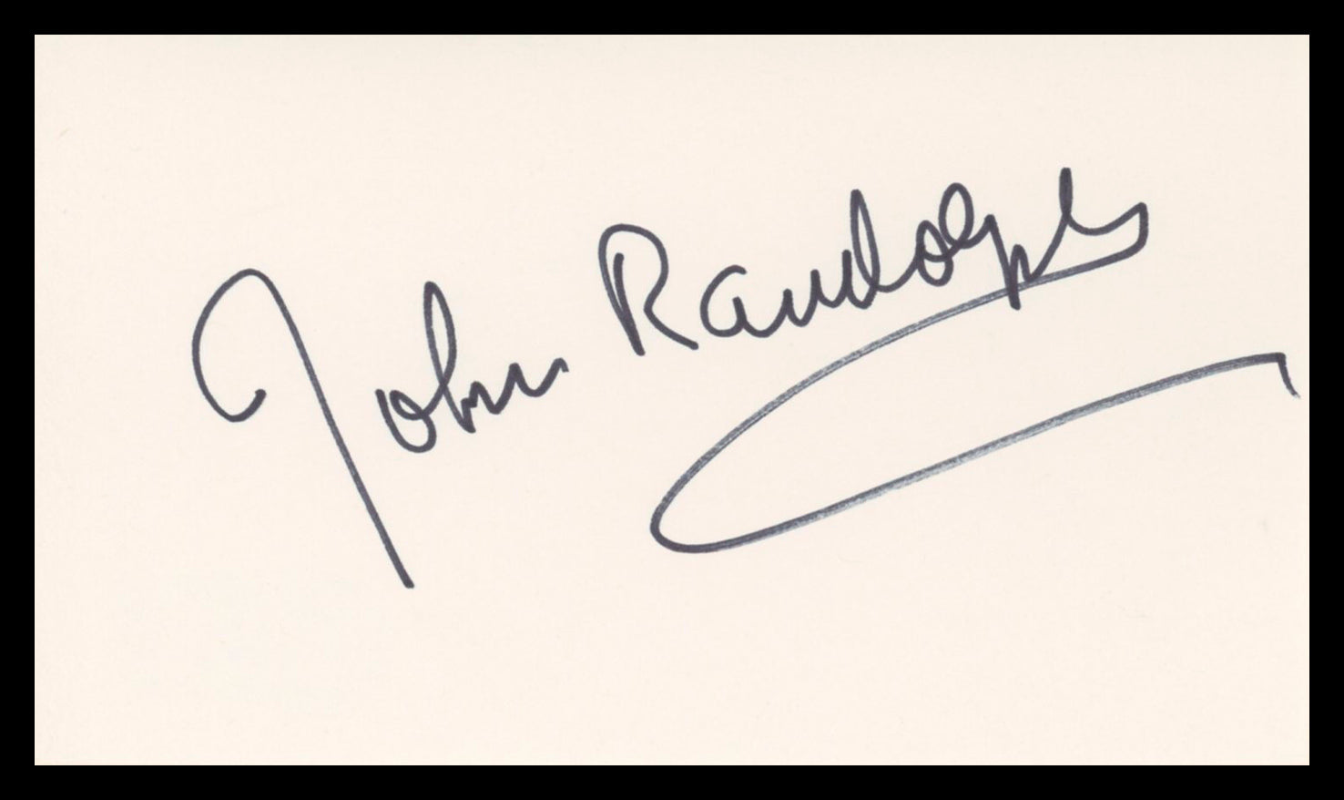 John Randolph Christmas Vacation Authentic Signed 3x5 Index Card BAS #BV02137