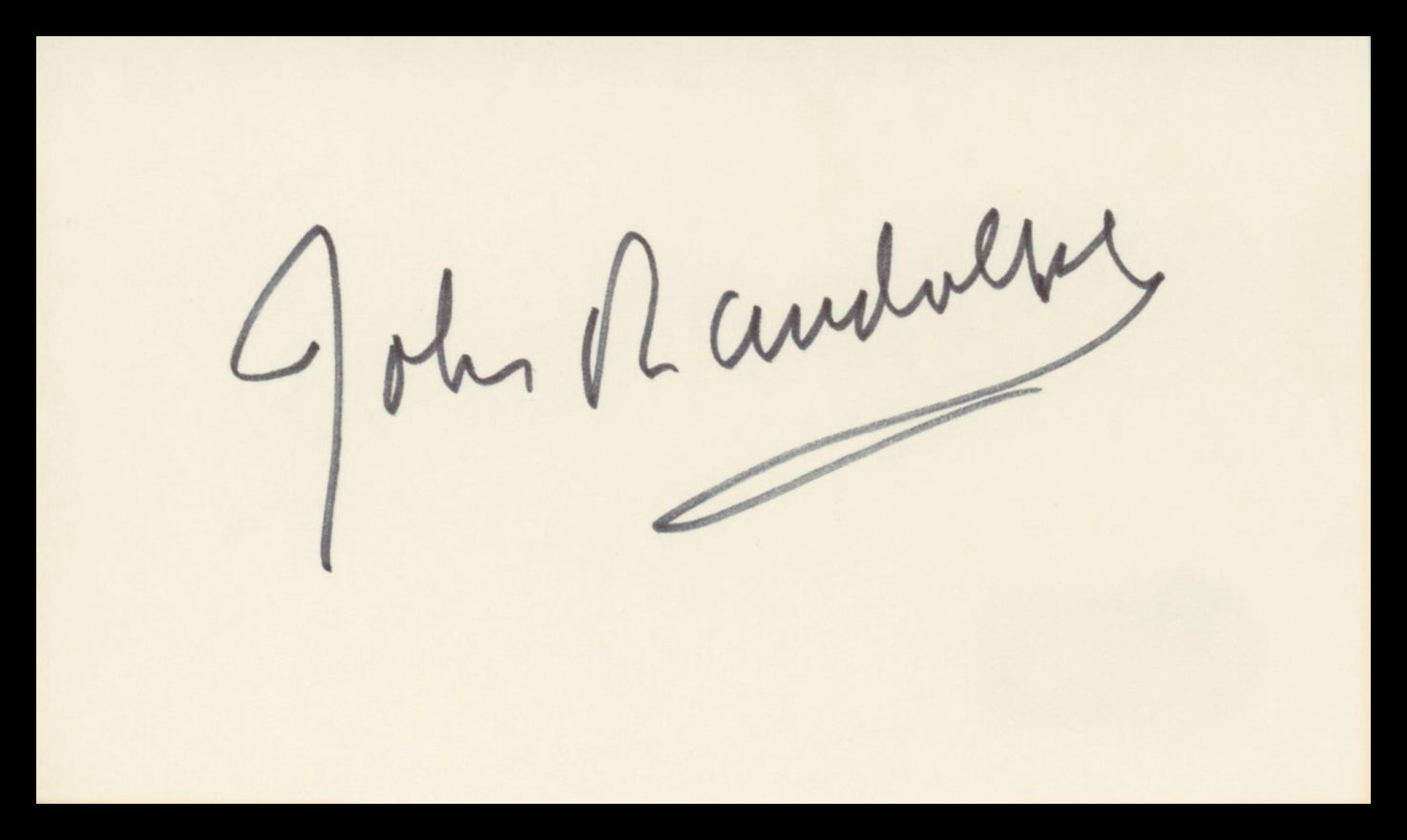 John Randolph Christmas Vacation Authentic Signed 3x5 Index Card BAS #BV02138