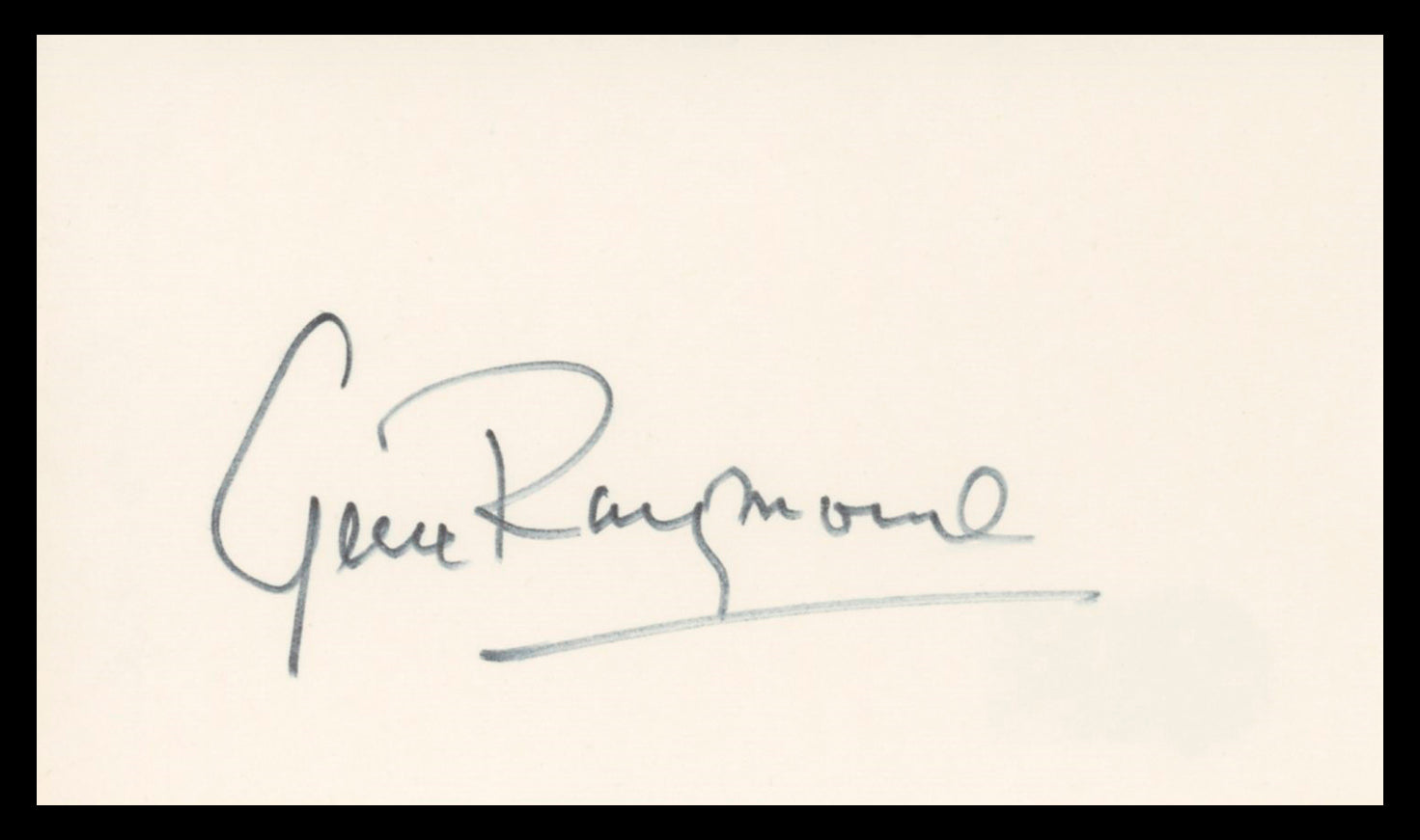 Gene Raymond Red Dust Authentic Signed 3x5 Index Card Autographed BAS #BV02139