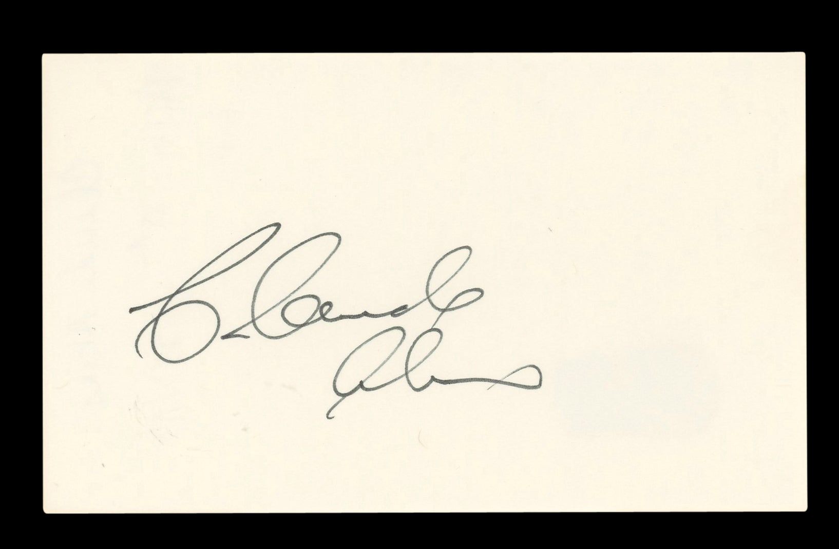 Claude Akins Battle For The Planet Of The Apes Signed 3x5 Index Card BAS#AD70313