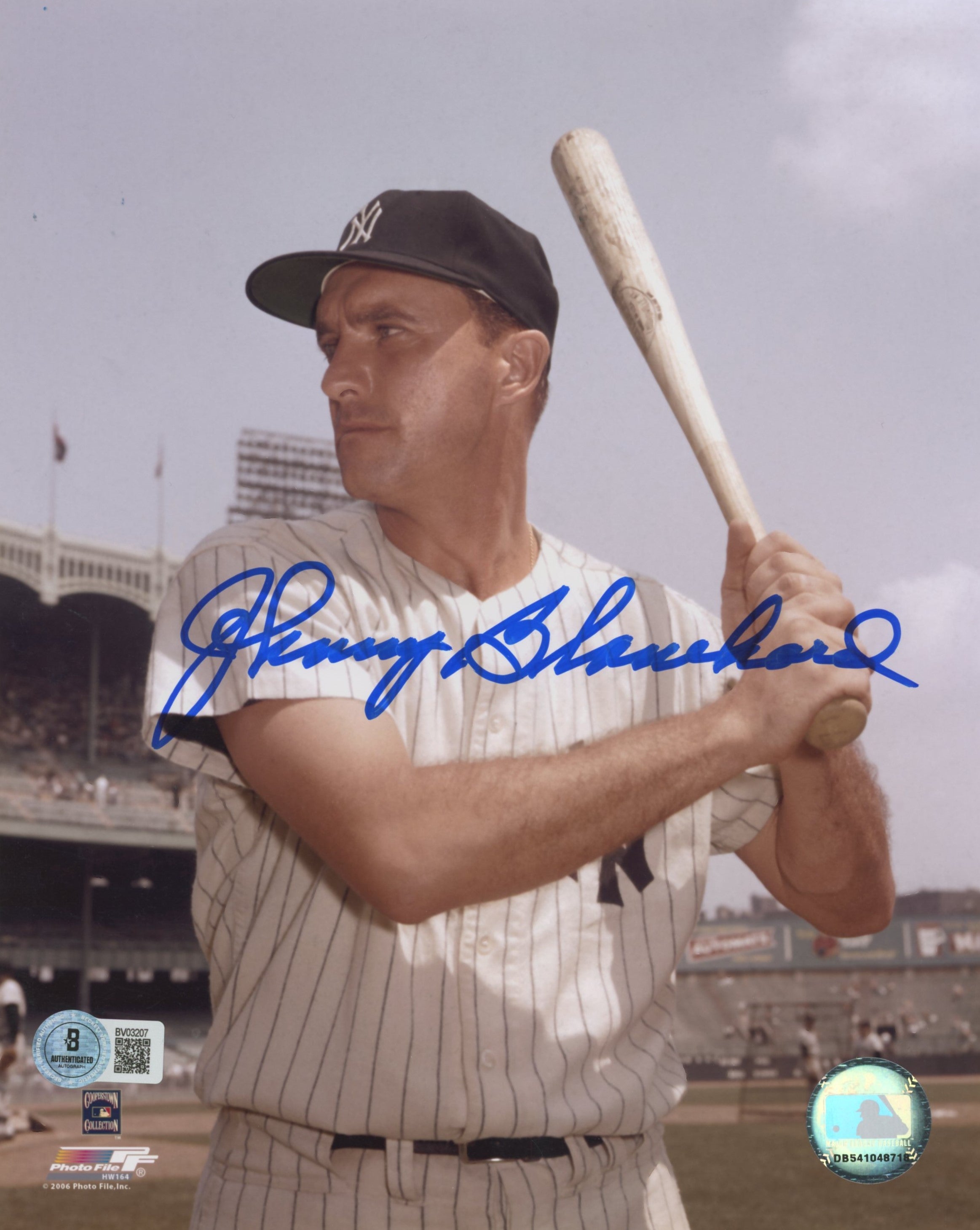 Yankees Johnny Blanchard Authentic Signed 8x10 Vertical Photo BAS #BV03207