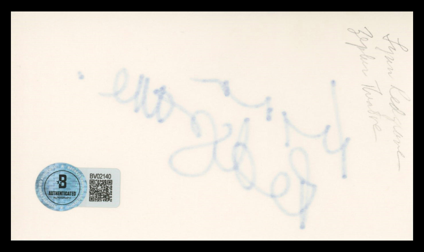Lynn Redgrave Georgy Girl Authentic Signed 3x5 Index Card BAS #BV02140