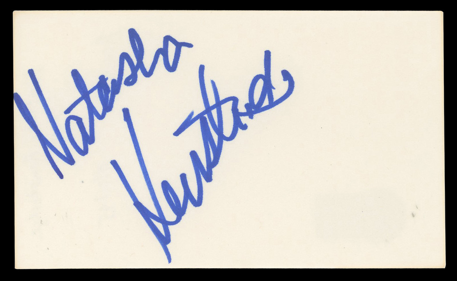 Natasha Henstridge Species Authentic Signed 3x5 Index Card BAS #BN06449