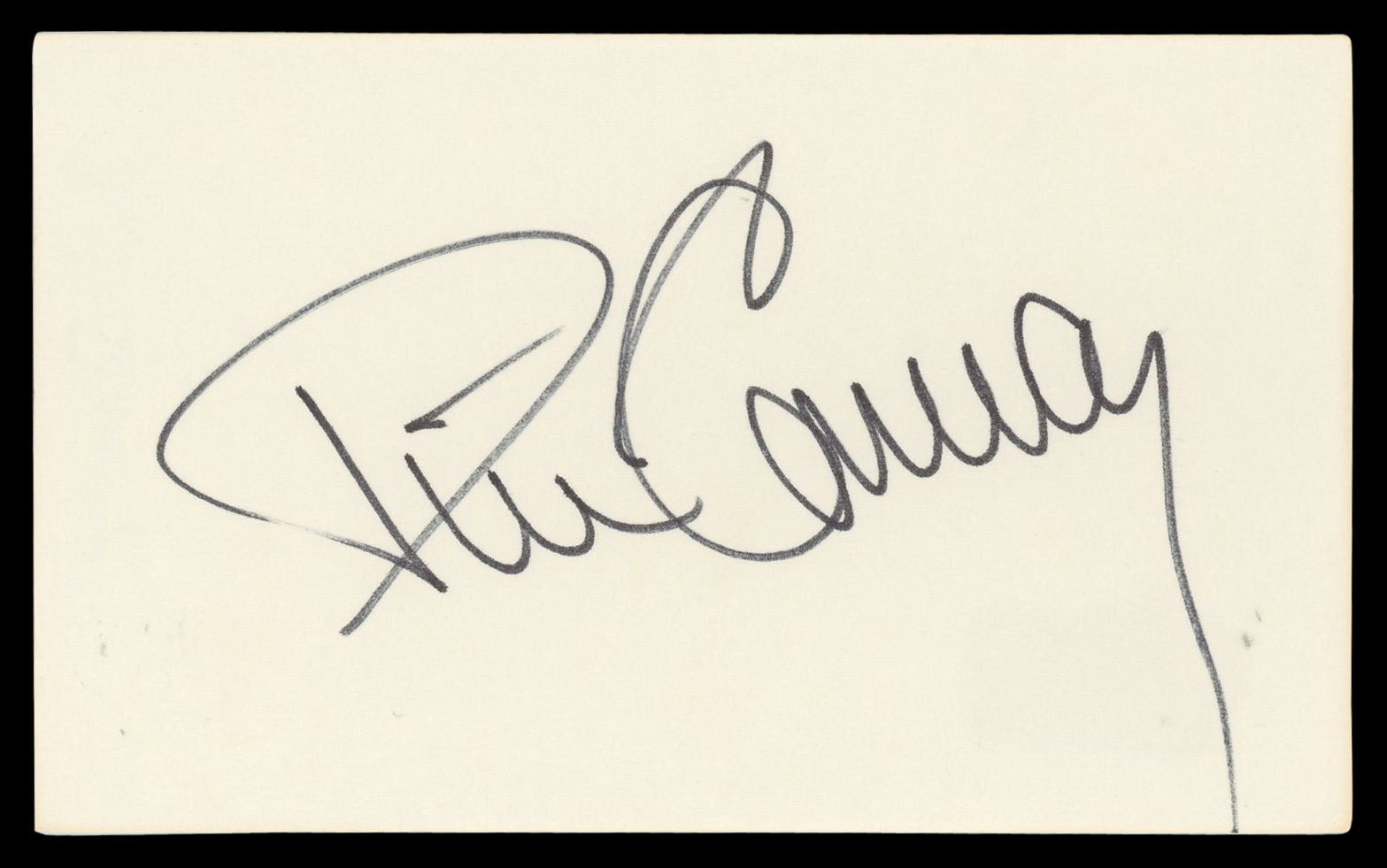 Tim Conway The Carol Burnett Show Authentic Signed 3x5 Index Card BAS #BN06453