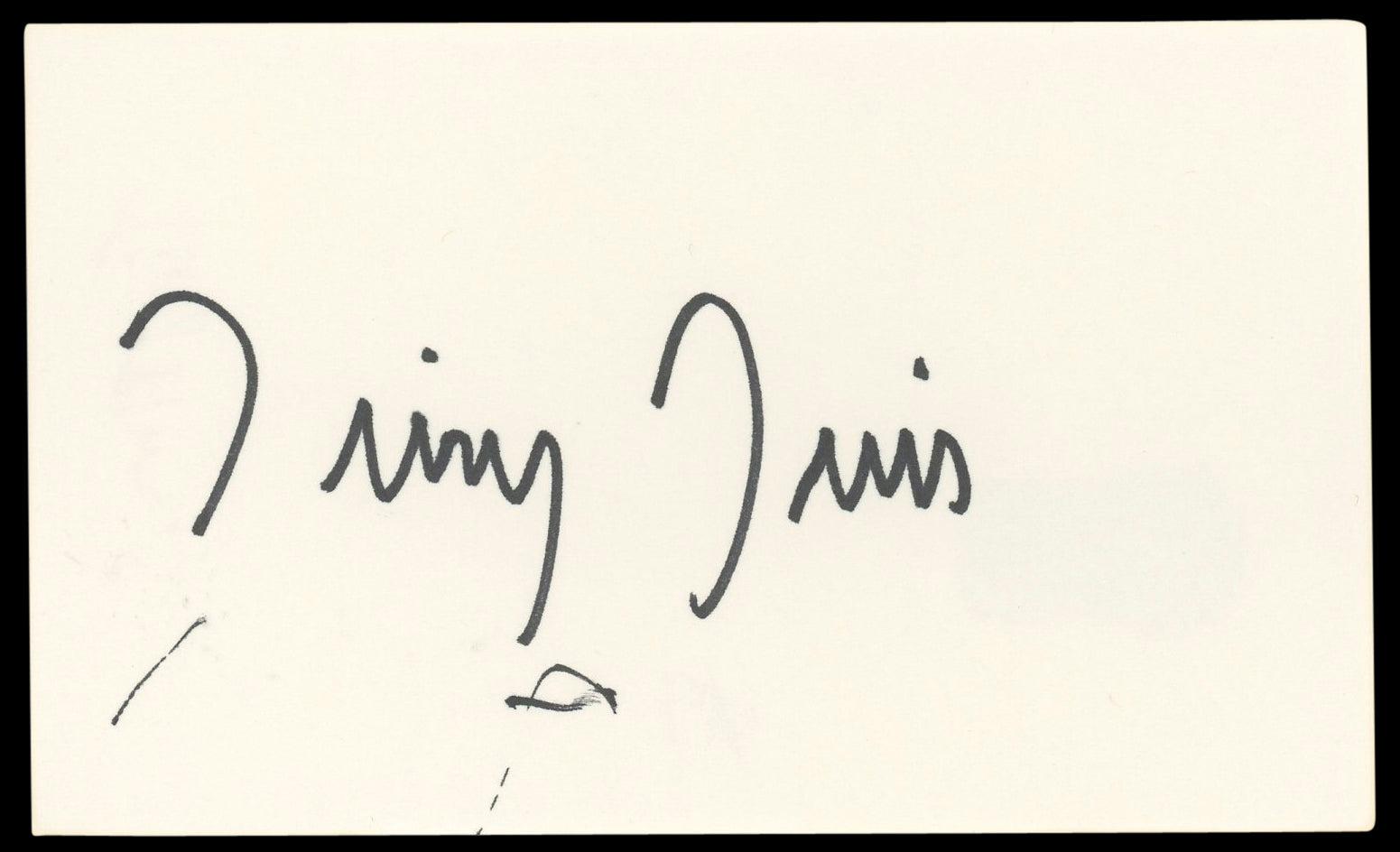 Tiny Tim Musician Authentic Signed 3x5 Index Card Autographed BAS #BL98616