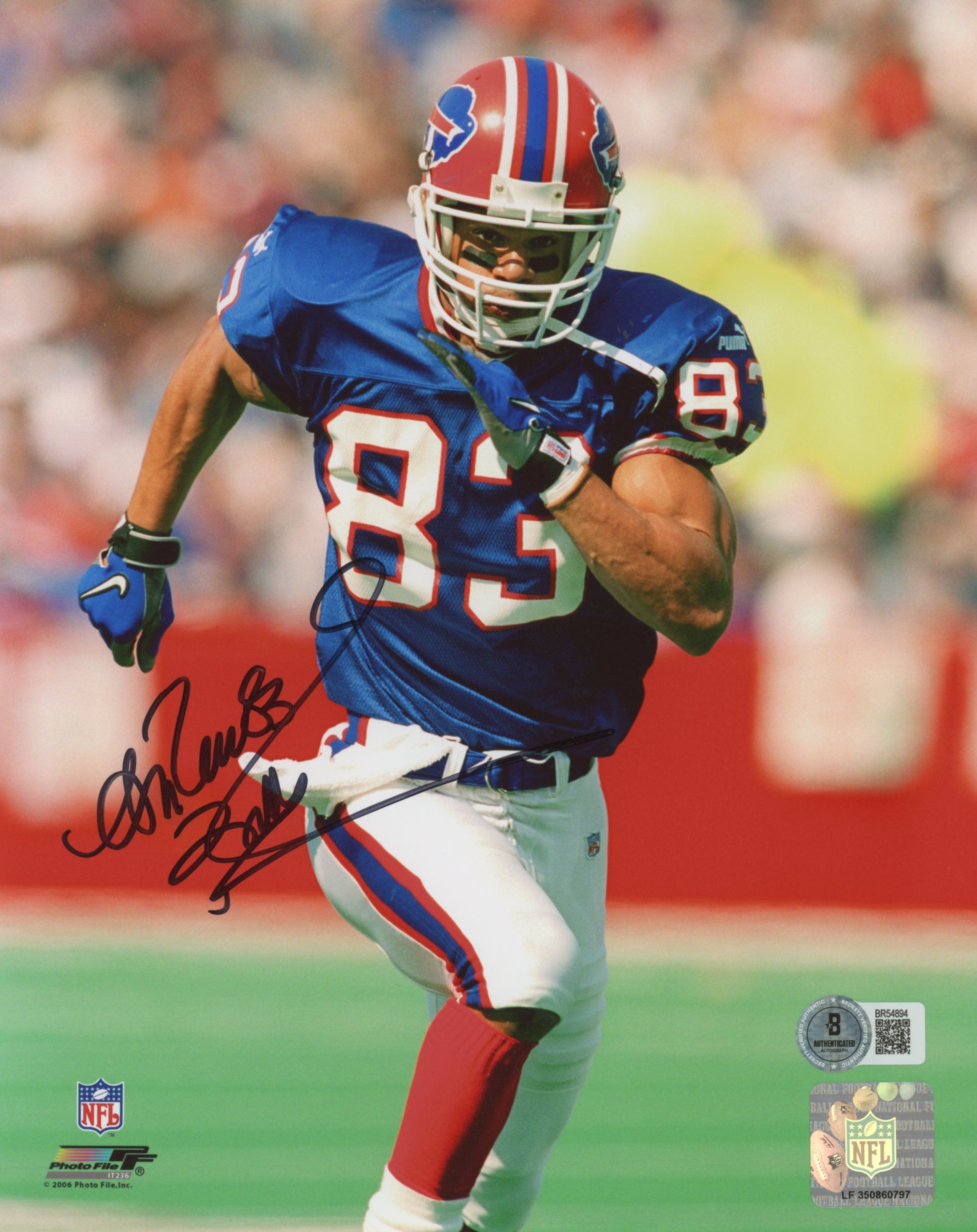 Bills Andre Reed Bills Authentic Signed 8x10 Photo Autographed BAS #BR54894