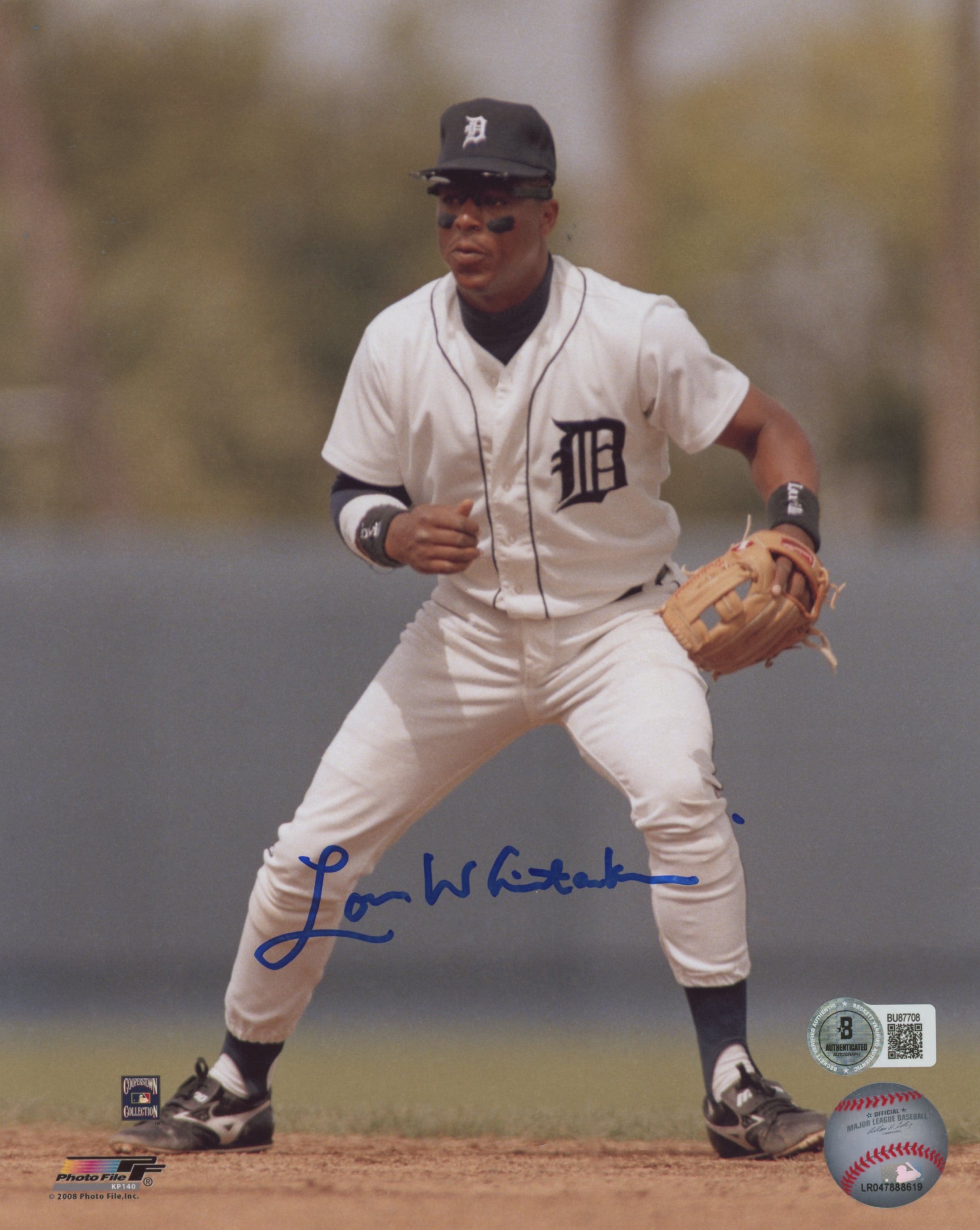 Tigers Lou Whitaker Authentic Signed 8x10 Vertical Photo BAS #BU87708