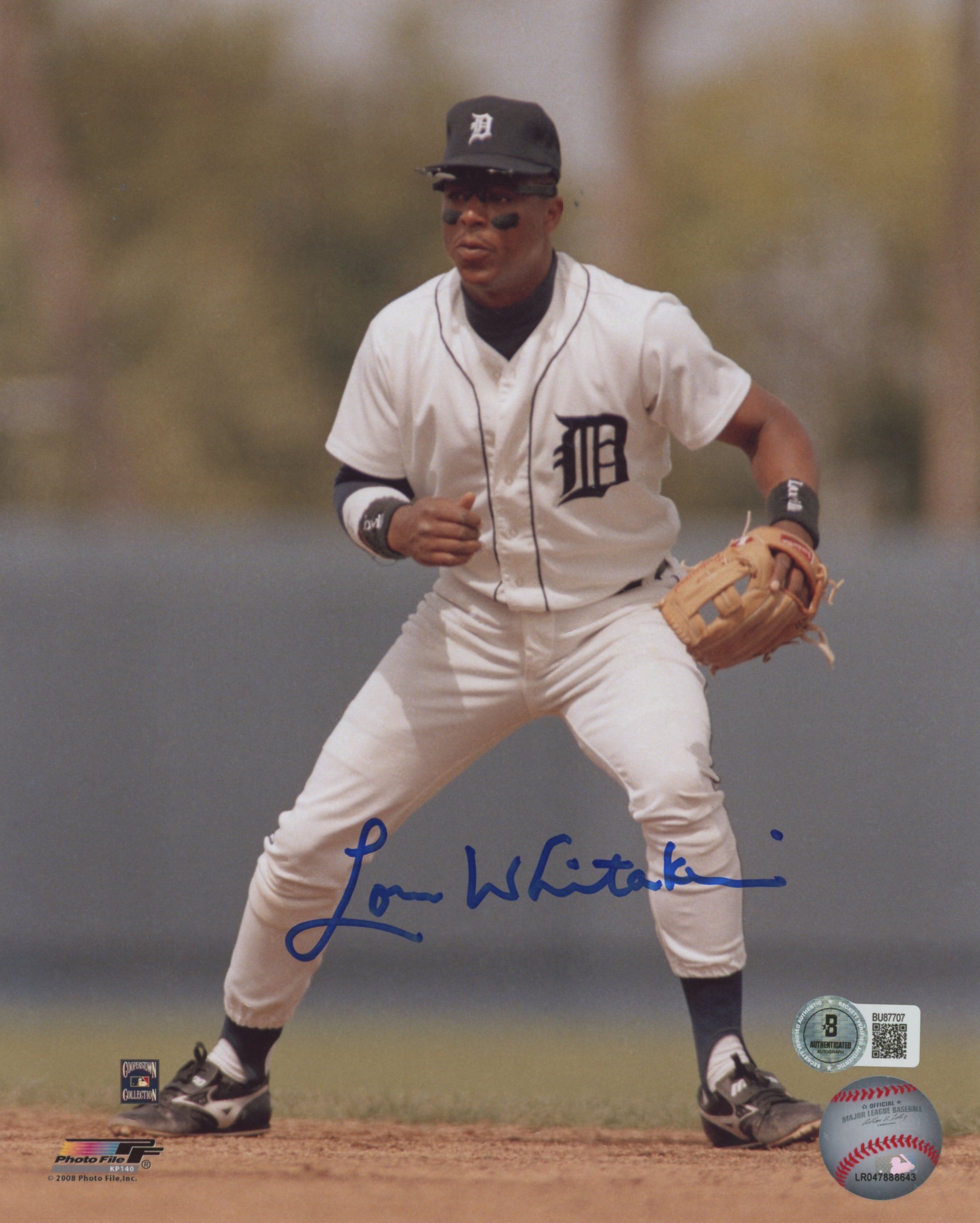 Tigers Lou Whitaker Authentic Signed 8x10 Vertical Photo BAS #BU87707