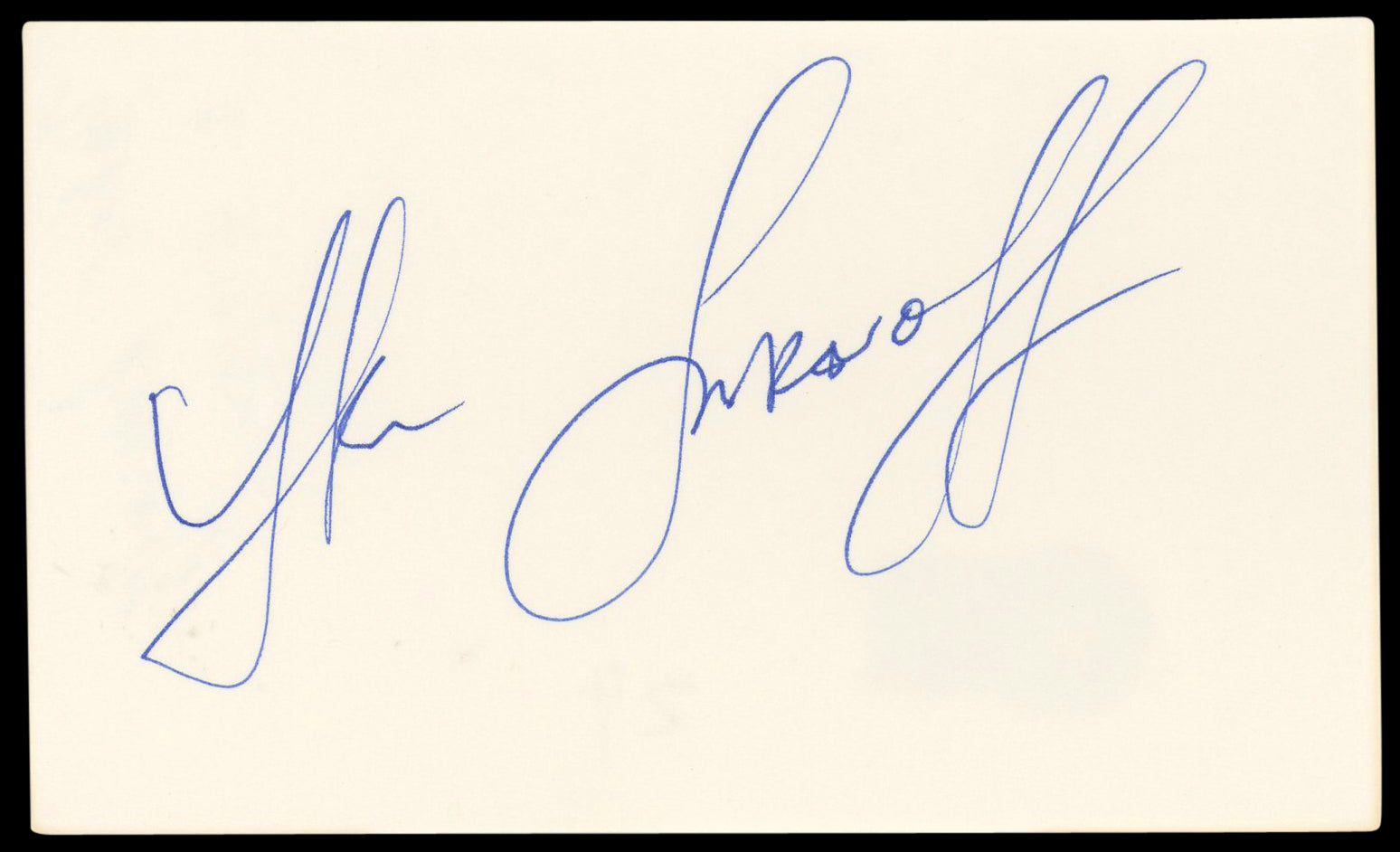 Yakov Smirnoff Night Court Authentic Signed 3x5 Index Card BAS #BL98612