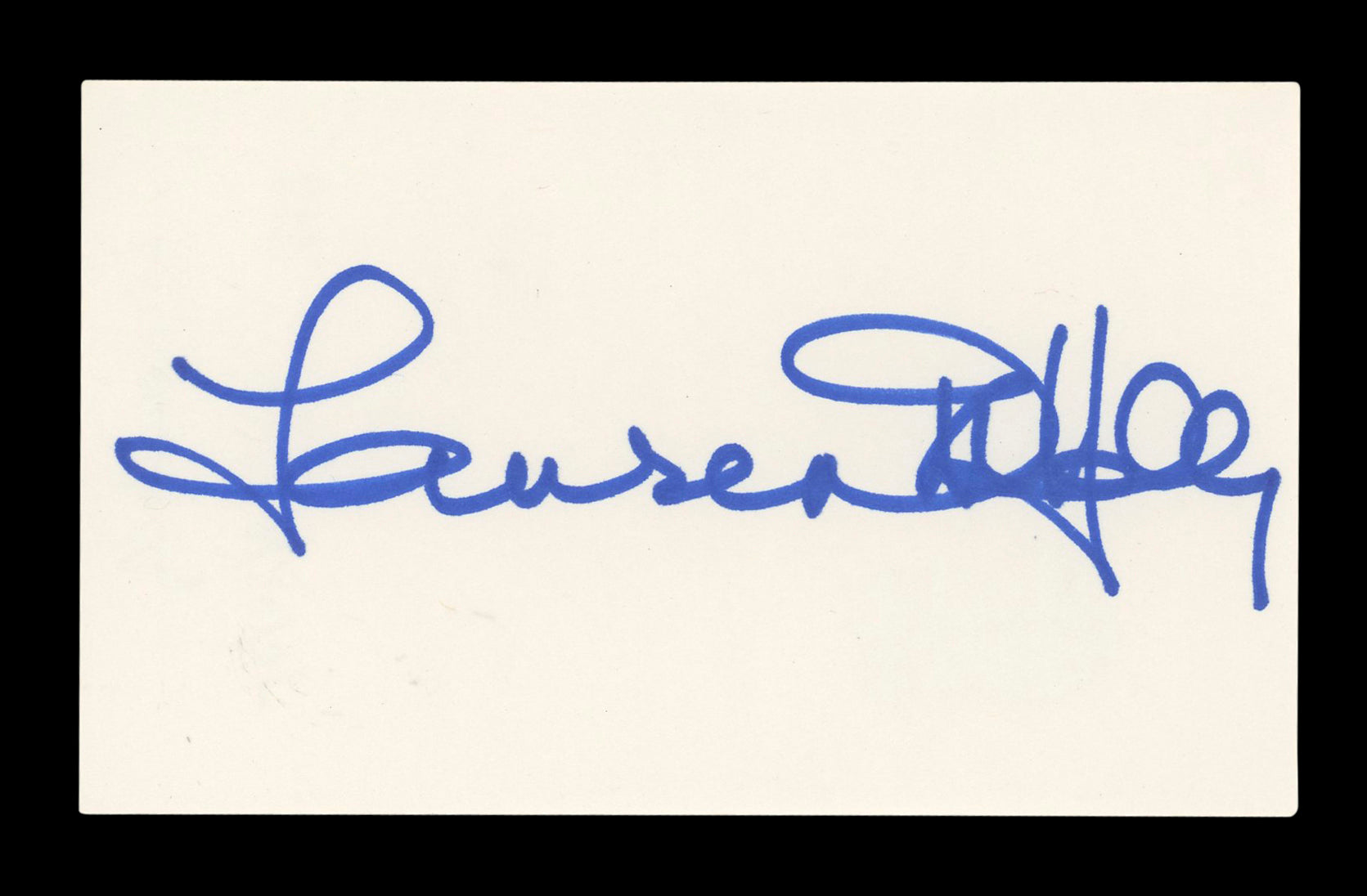 Lauren Holly Dumb and Dumber Signed 3x5 Index Card Autographed BAS #AD70299