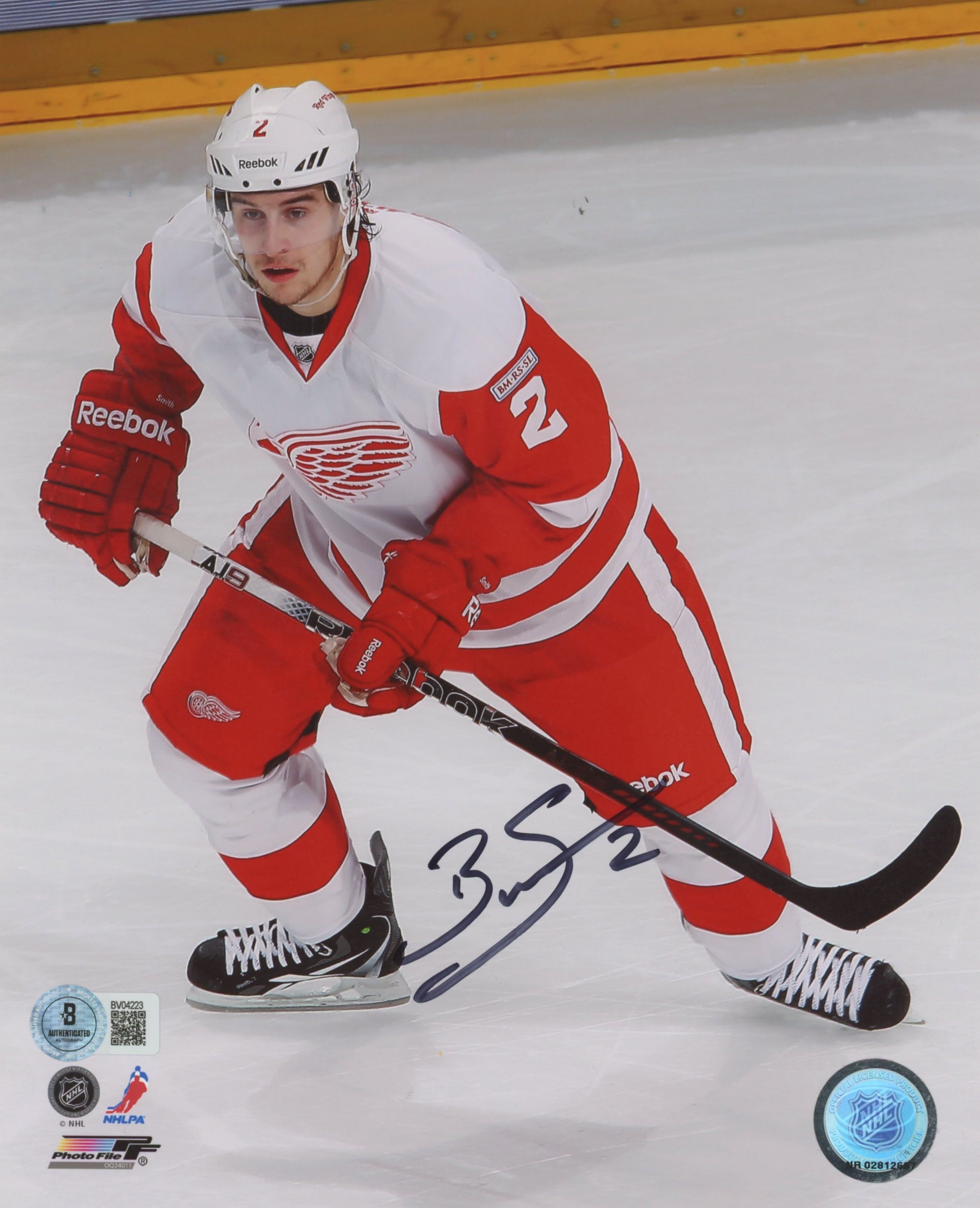 Red Wings Brendan Smith Authentic Signed 8x10 Vertical Photo BAS #BV04223