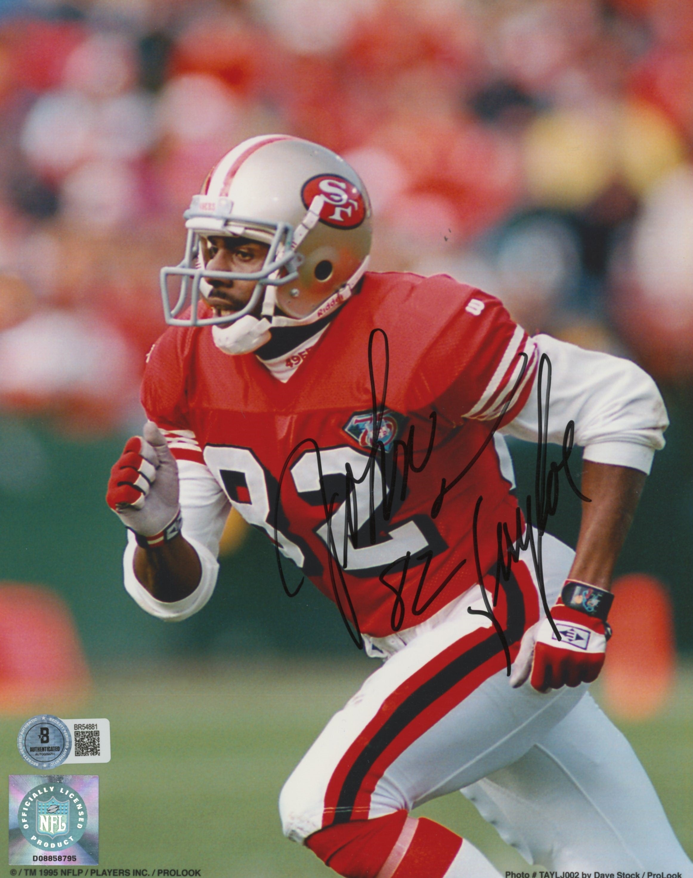 49ers John Taylor Authentic Signed 8x10 Photo Autographed BAS #BR54881