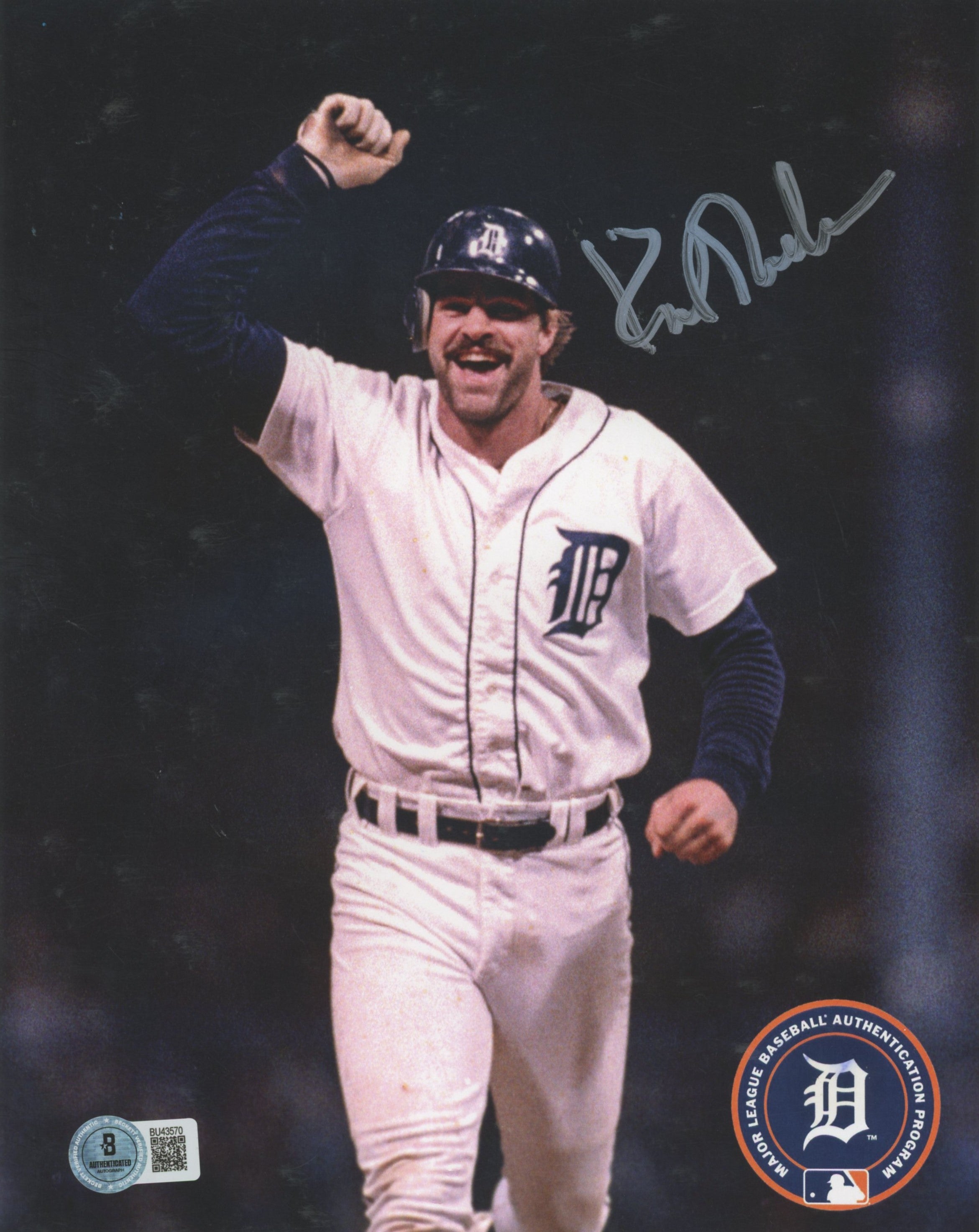 Tigers Kirk Gibson Authentic Signed 8x10 Vertical Photo BAS #BU43570