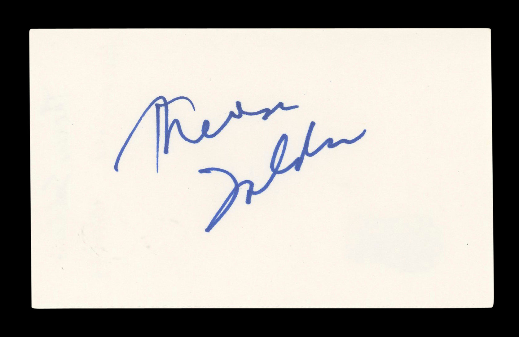 Theresa Saldana The Commish Signed 3x5 Index Card Autographed BAS #AD70295