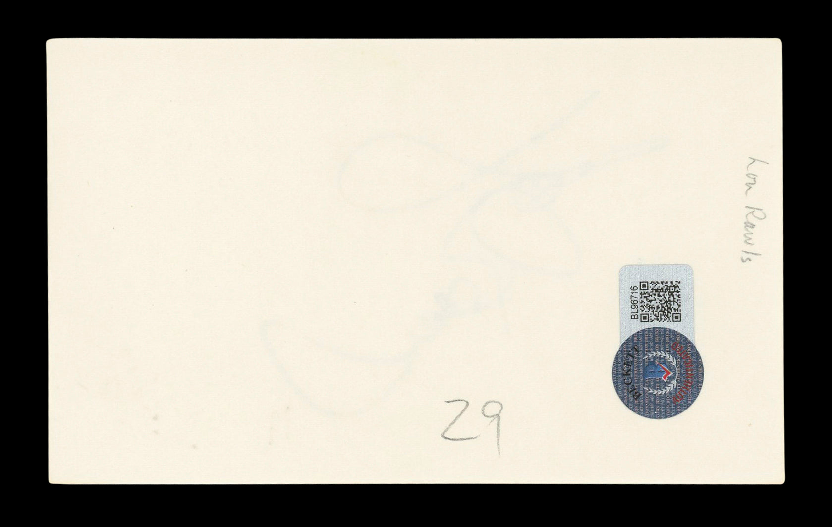 Lou Rawls Musician Authentic Signed 3x5 Index Card Autographed BAS #BL96716