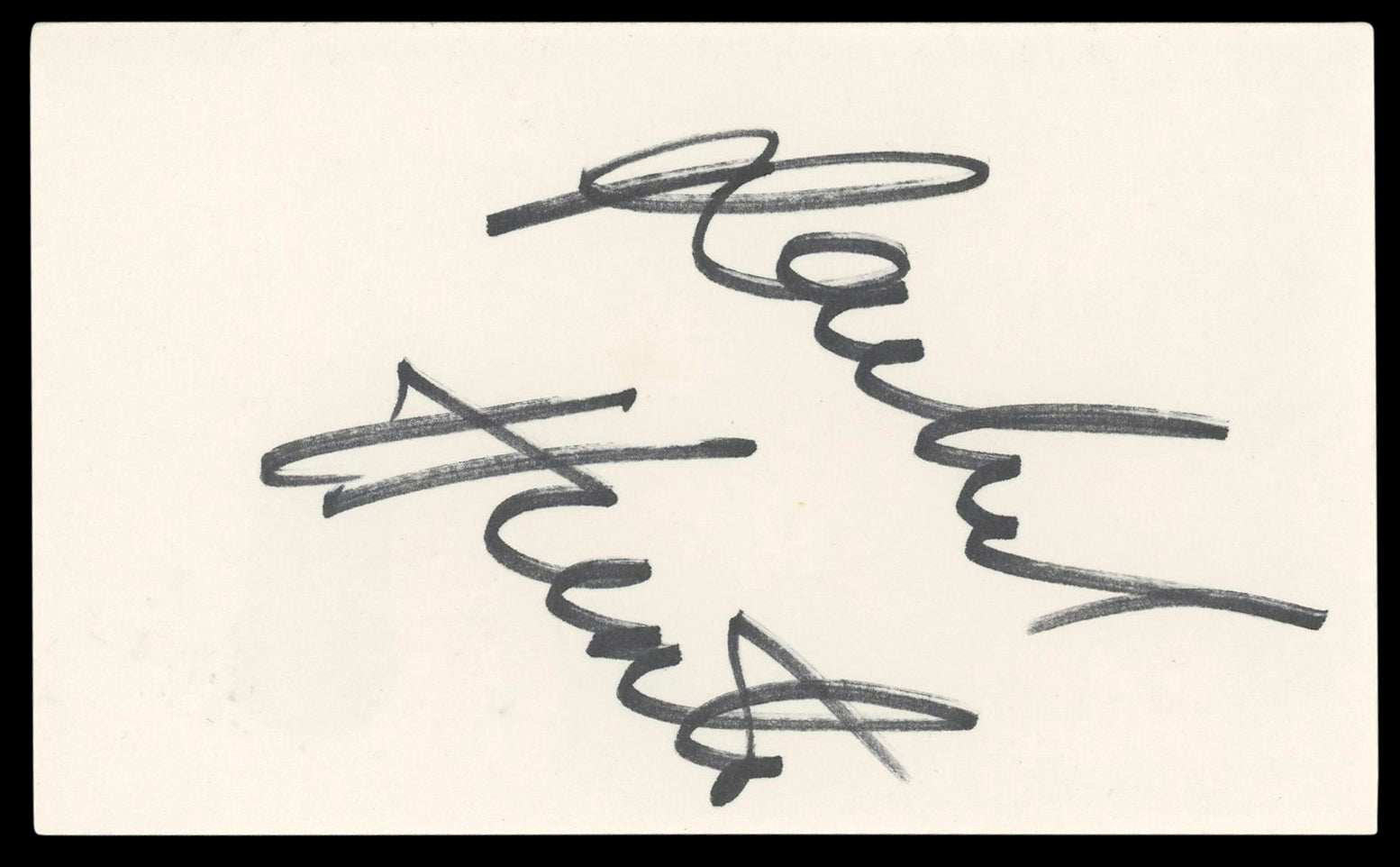 Rachel Hunter Vogue Magazine Authentic Signed 3x5 Index Card BAS #BL98604