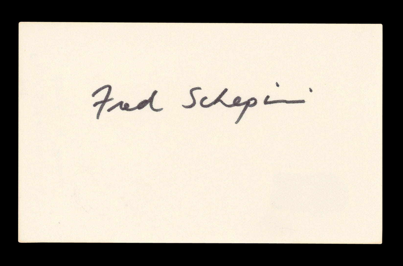 Fred Schepisi Roxanne Authentic Signed 3x5 Index Card Autographed BAS #AD70291