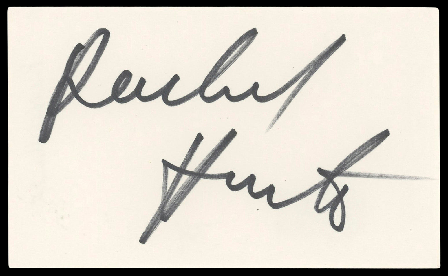 Rachel Hunter Vogue Magazine Authentic Signed 3x5 Index Card BAS #BL98603