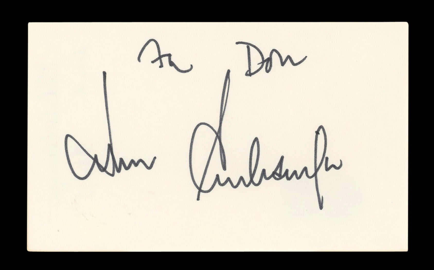 John Schlesinger Midnight Cowboy "To Don" Signed 3x5 Index Card BAS #AD70290