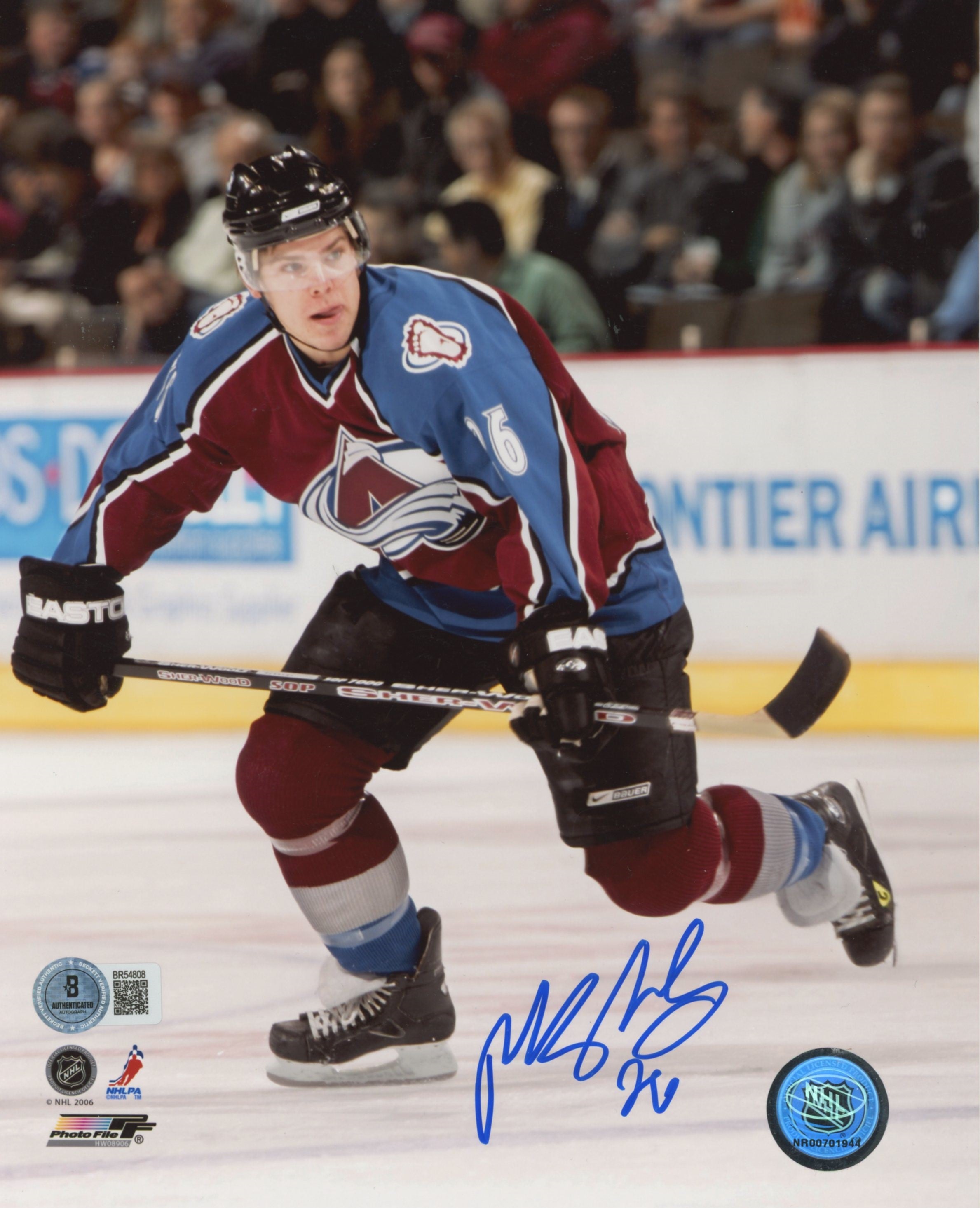 Avalanche Peter Stastny Authentic Signed 8x10 Photo Autographed BAS #BR54808