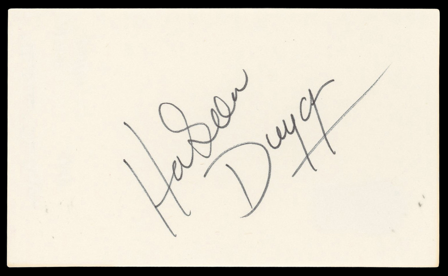 Jim Hacksaw Duggan WWE Authentic Signed 3x5 Index Card BAS #BN06469