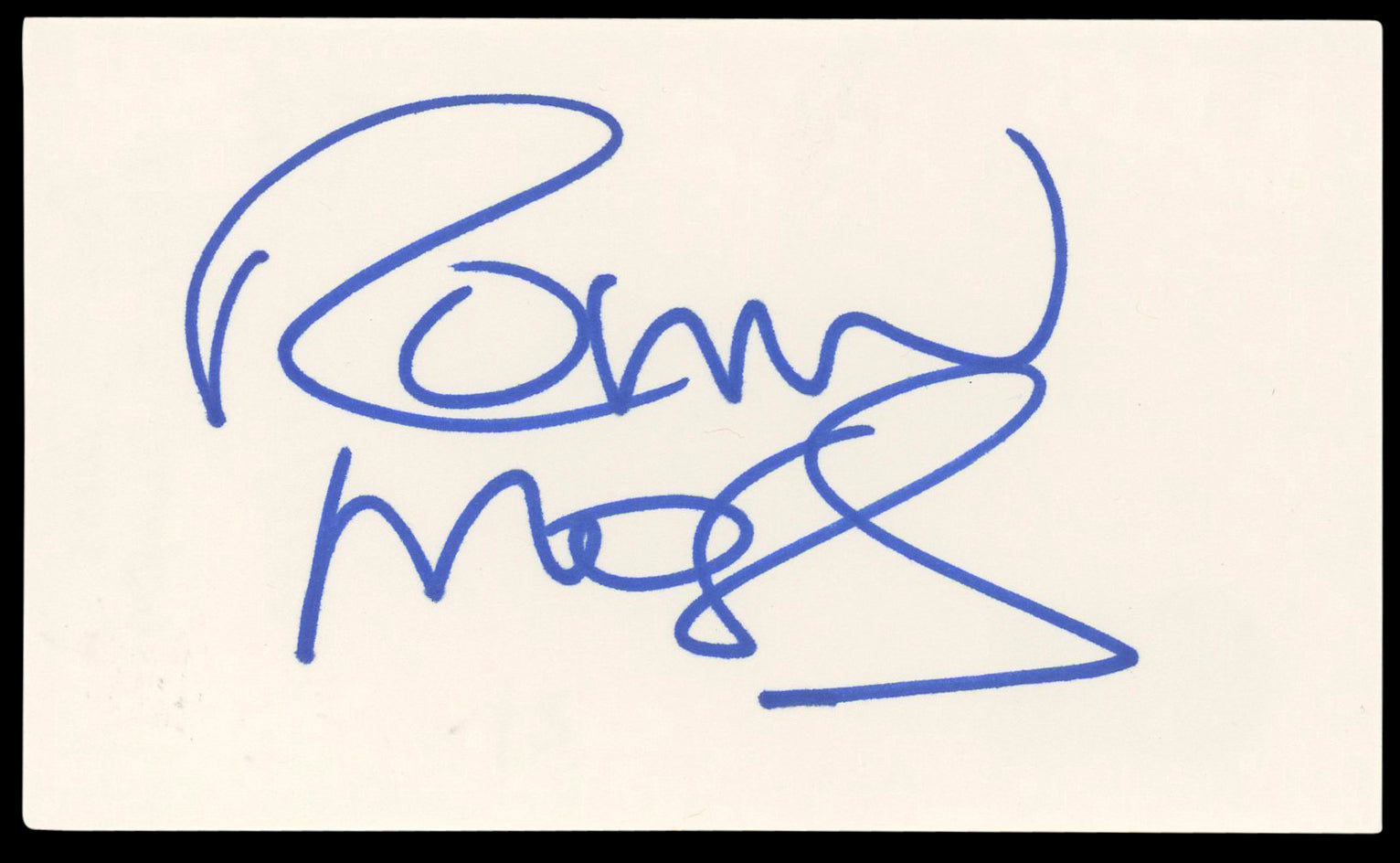 Ronn Moss The Bold and the Beautiful Signed 3x5 Index Card BAS #BL98600
