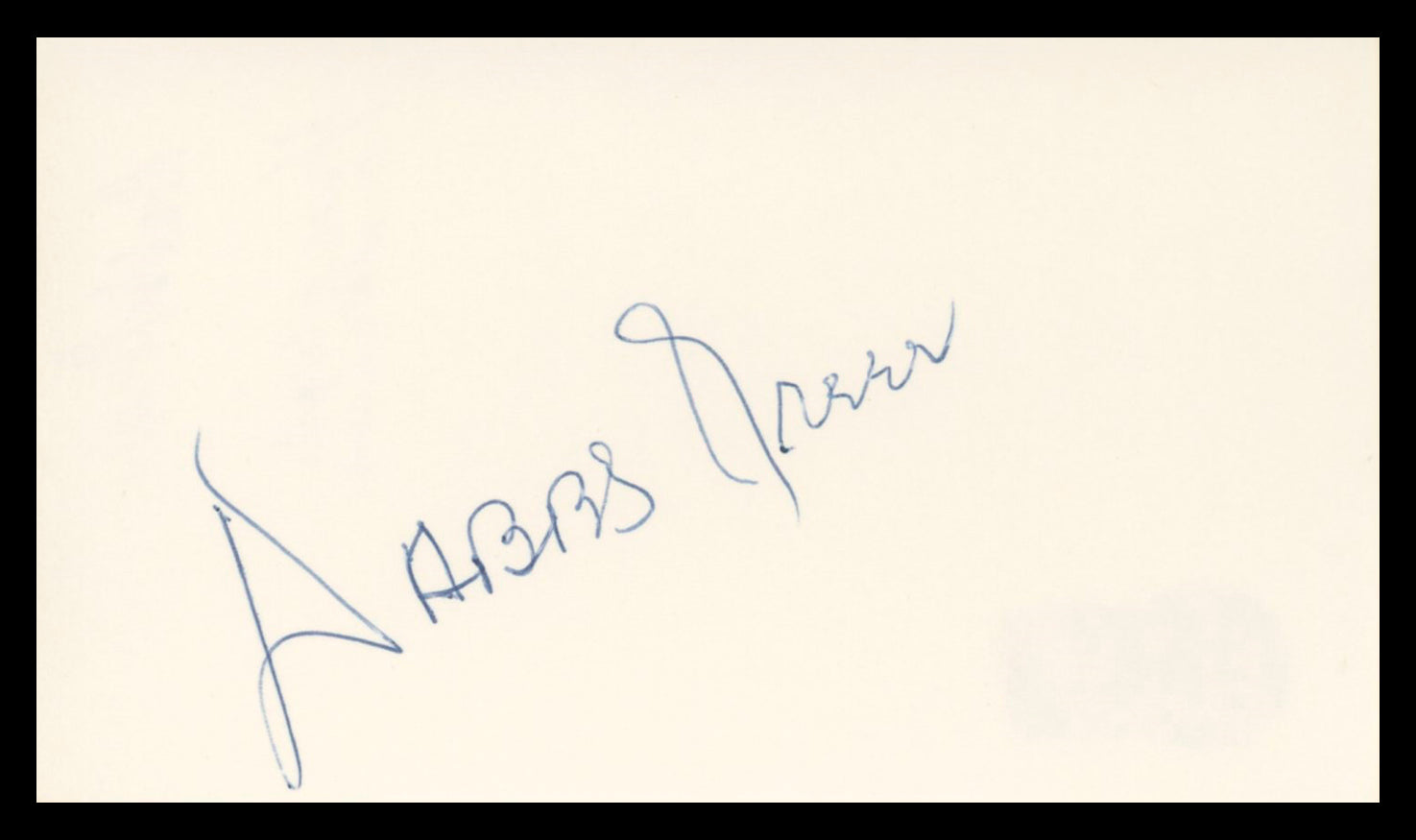 Dabbs Greer Little House on the Prairie Signed 3x5 Index Card BAS #BU64801