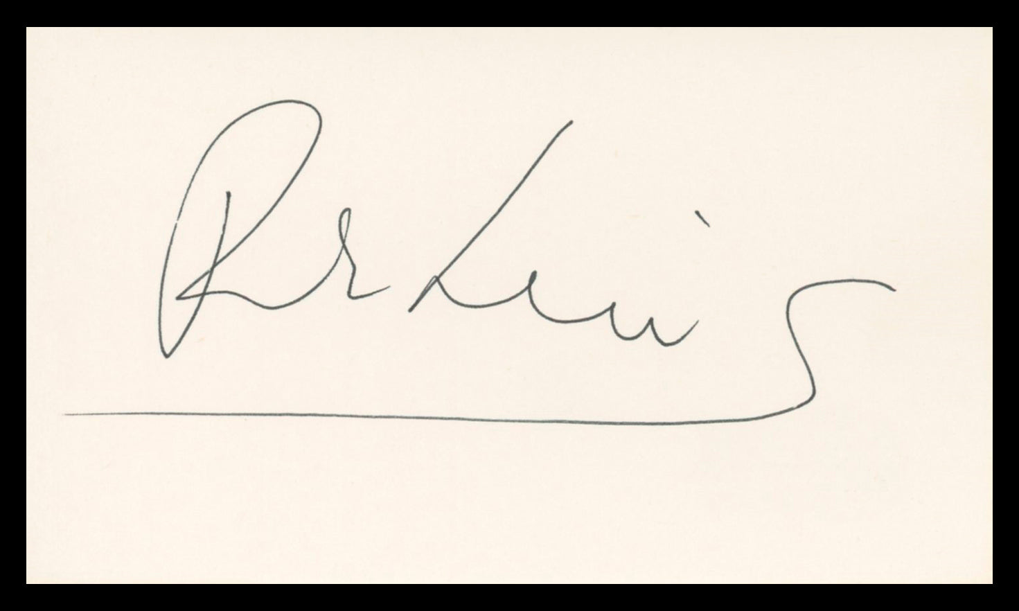Richard Lewis Robin Hood: Men in Tights  Signed 3x5 Index Card BAS #BU64803