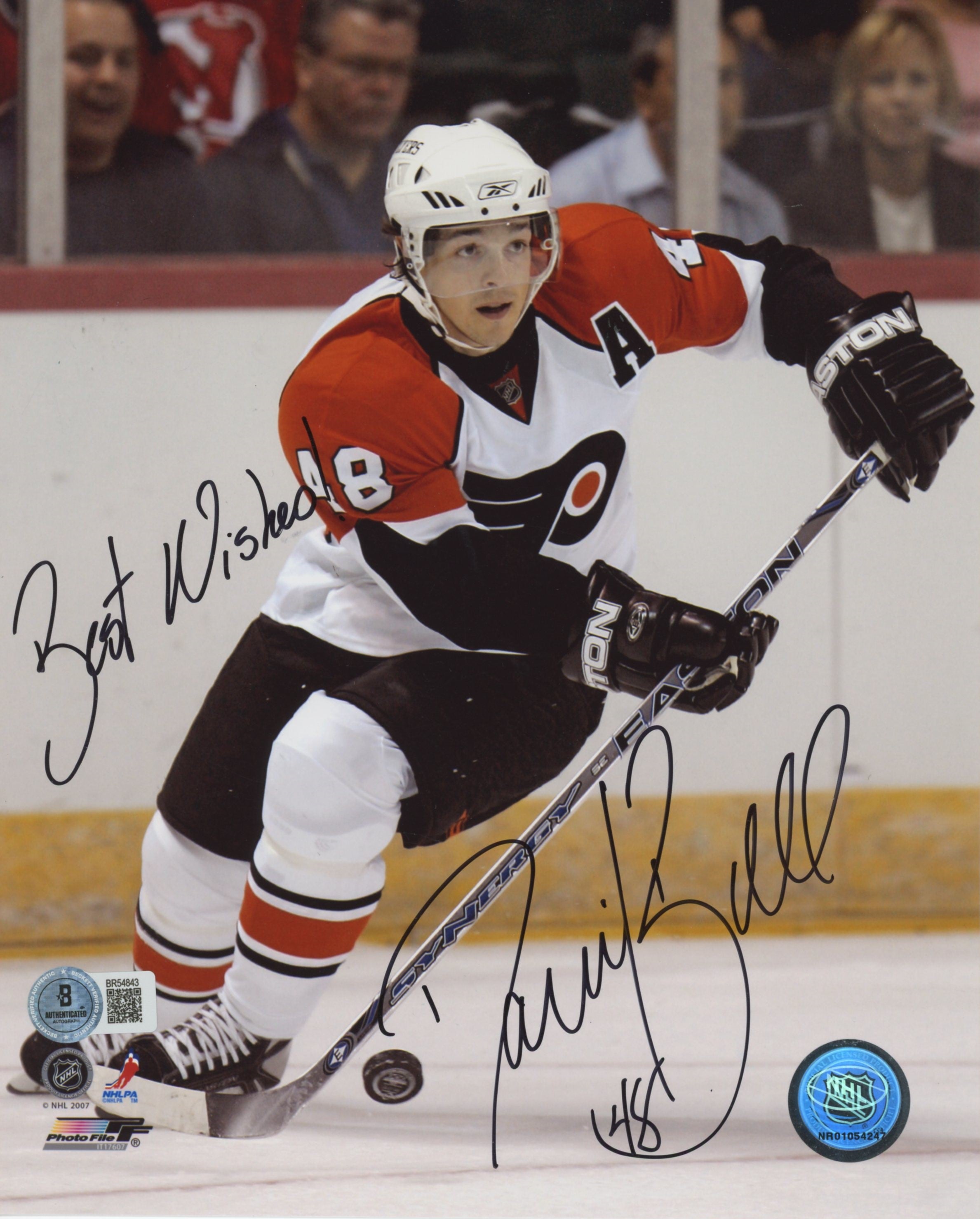 Flyers Daniel Briere "Best Wishes!" Authentic Signed 8x10 Photo BAS #BR54843