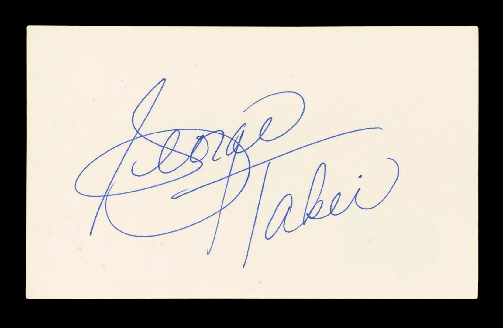 George Takei Star Trek: The Original Series Signed 3x5 Index Card BAS #BL96601