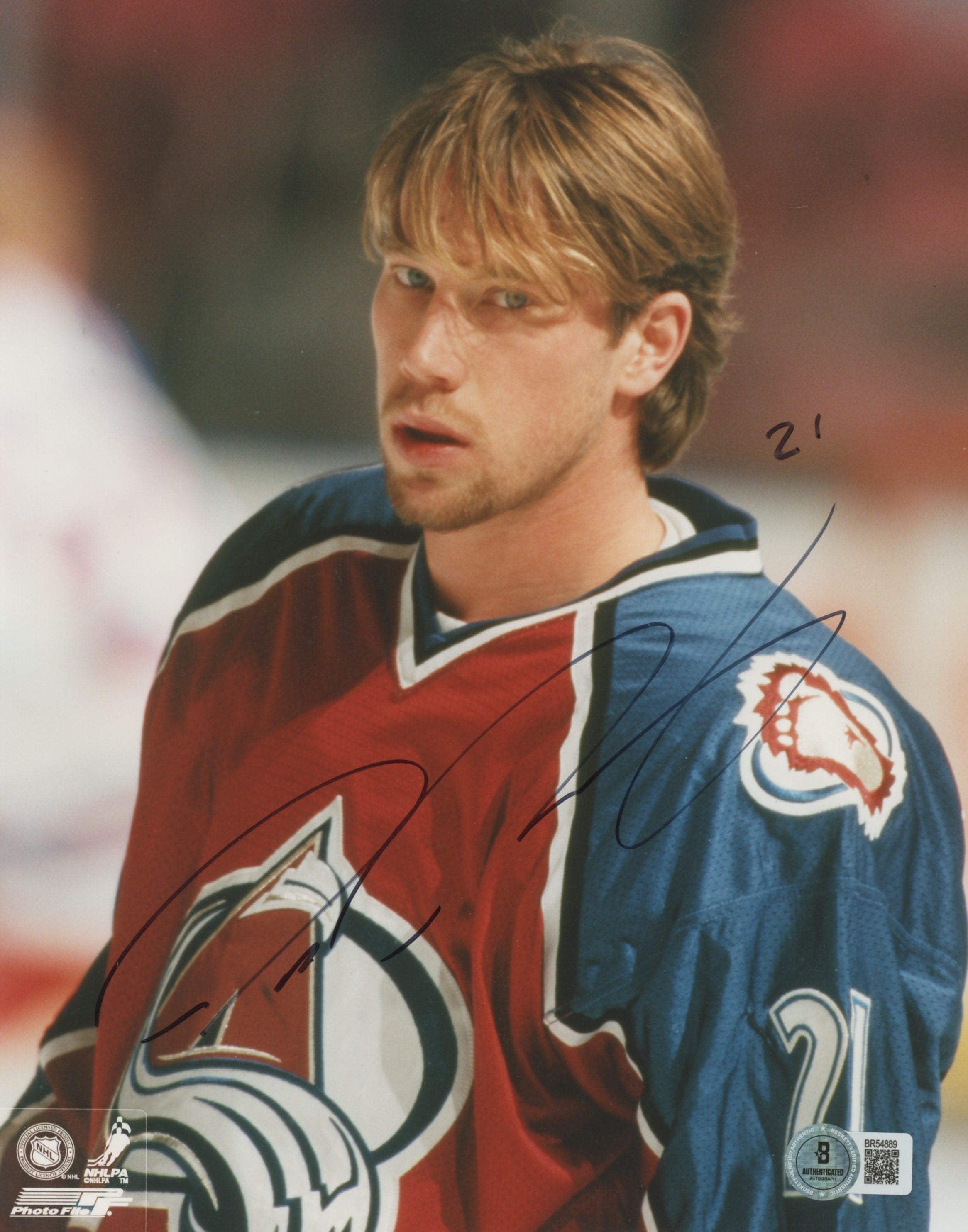 Avalanche Peter Forsberg Authentic Signed 8x10 Photo Autographed BAS #BR54889