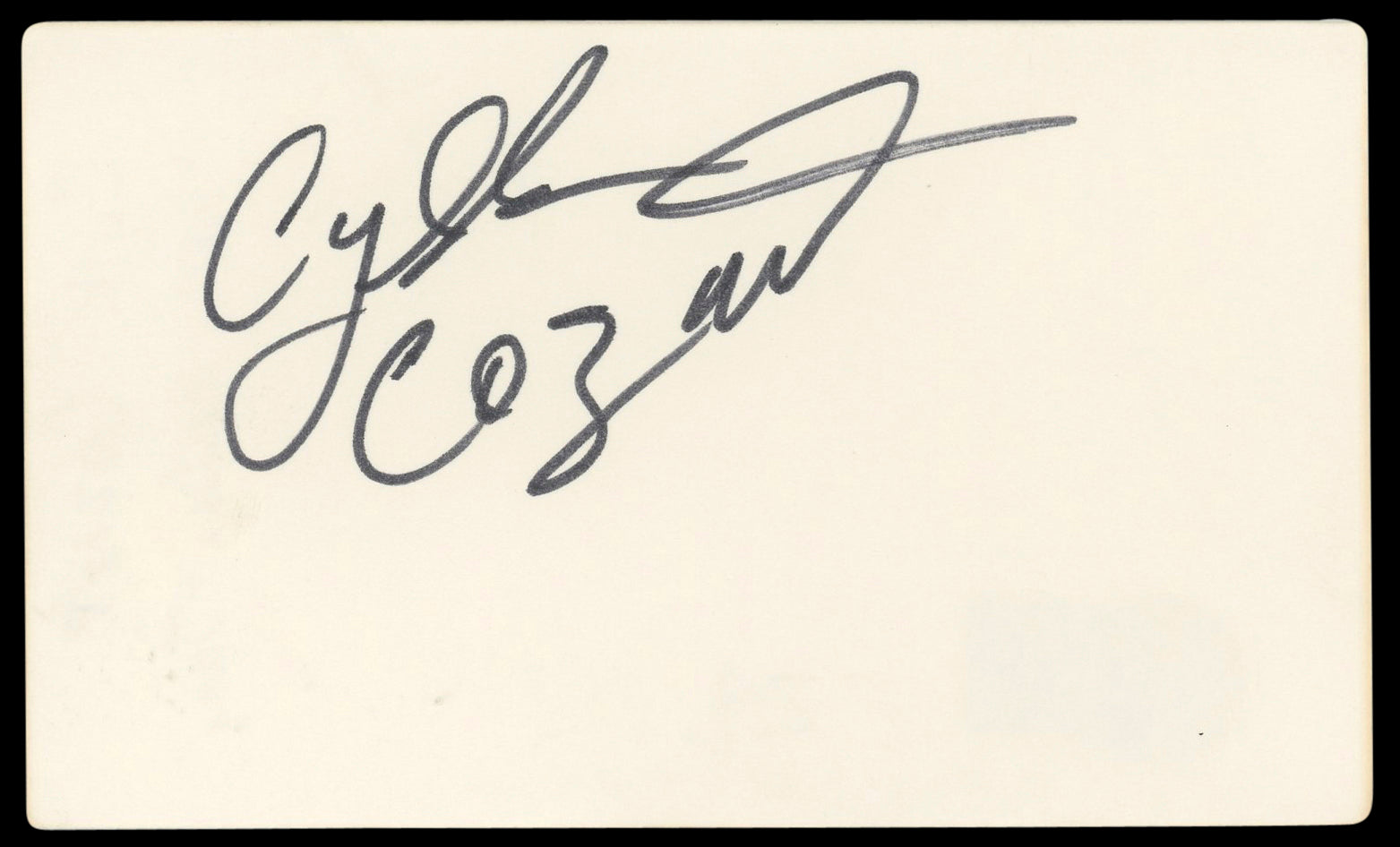 Cylk Cozart White Men Can't Jump Authentic Signed 3x5 Index Card BAS #BL98594