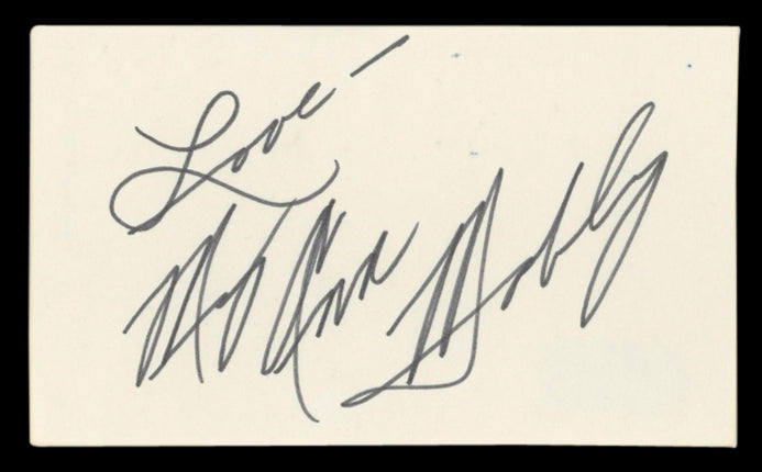 Mary Ann Mobley Girl Happy "Love" Authentic Signed 3x5 Index Card BAS #BV03091