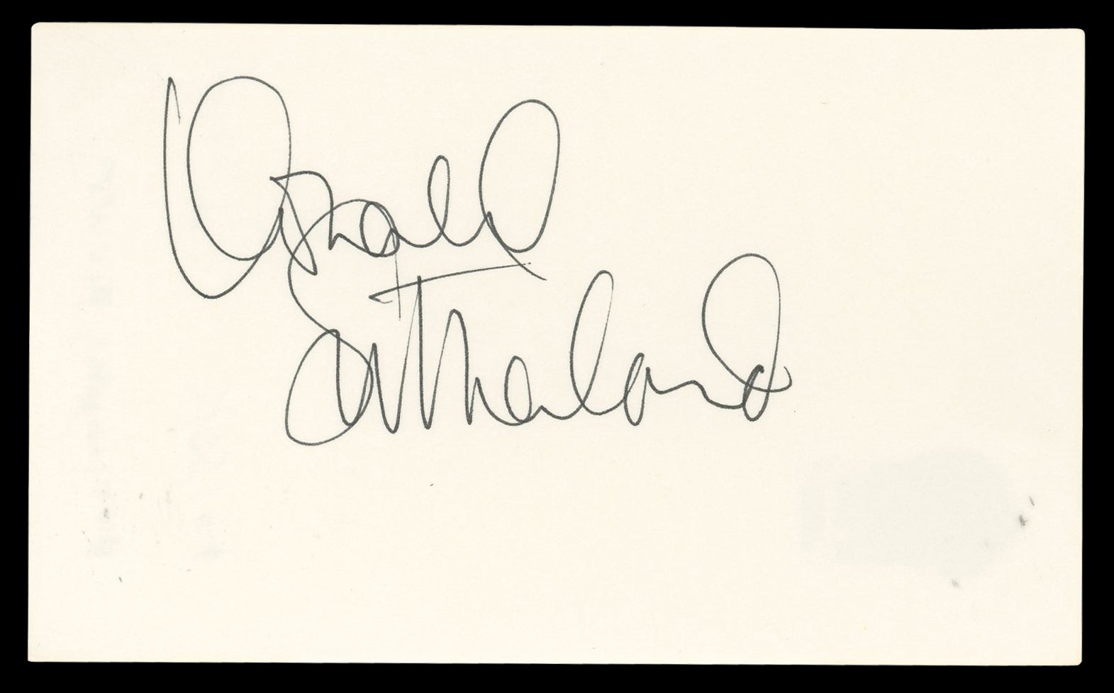 Donald Sutherland Animal House Authentic Signed 3x5 Index Card BAS #BN06479