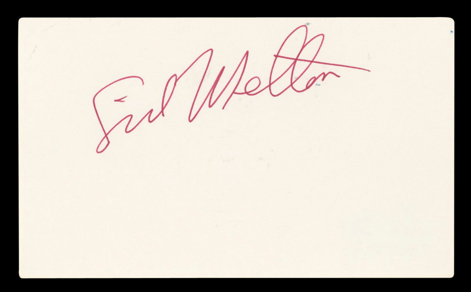 Sid Melton Green Acres Authentic Signed 3x5 Index Card Autographed BAS #BV03100