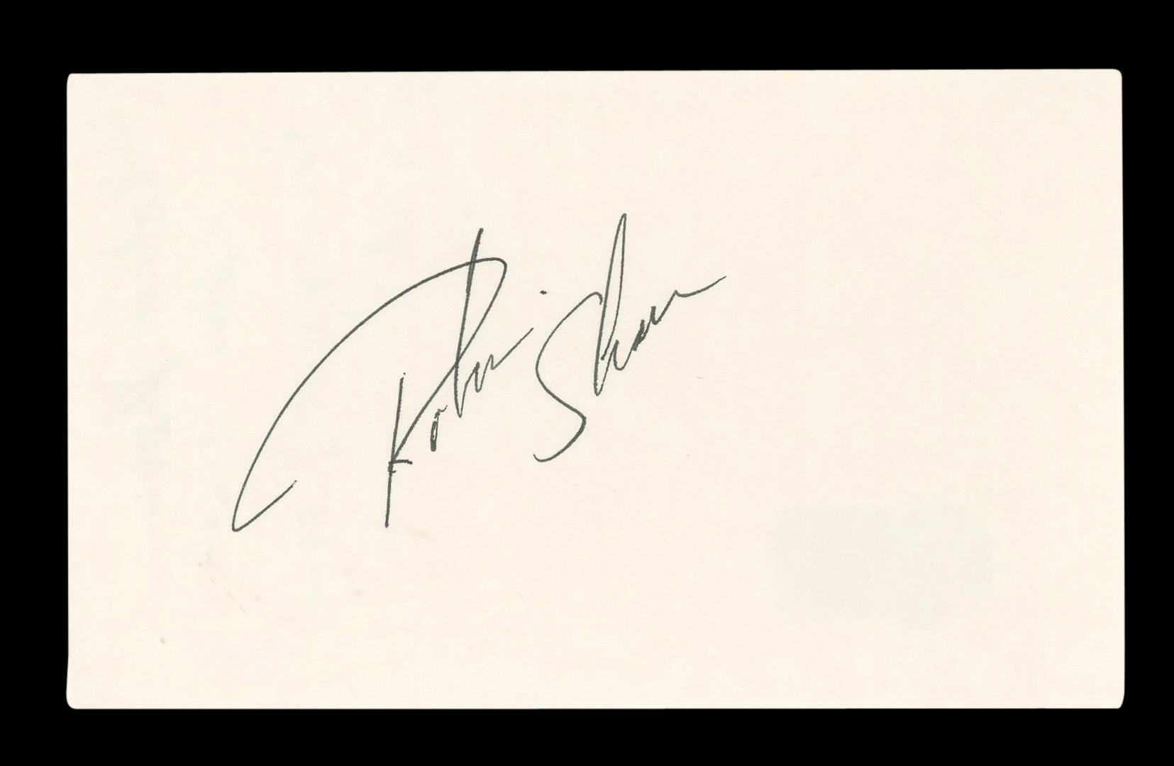 Robin Shou Mortal Kombat Signed 3x5 Index Card Autographed BAS #AD70279