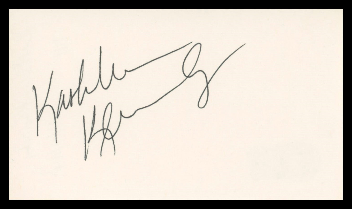 Kathleen Kennedy The Mandalorian Authentic Signed 3x5 Index Card BAS #BU64811
