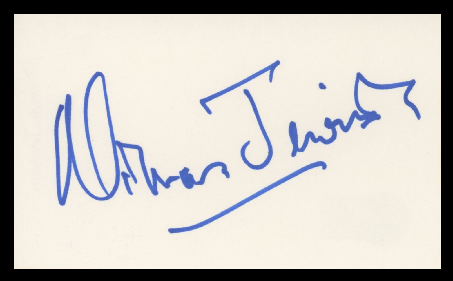 Norman Jewison Fiddler on the Roof Authentic Signed 3x5 Index Card BAS #BV59148
