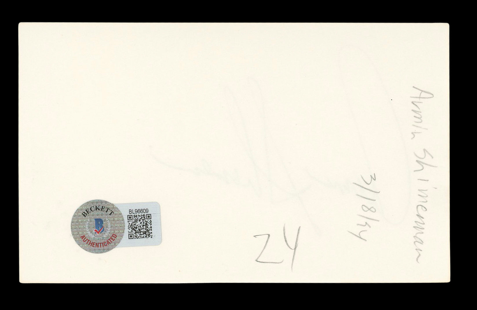 Armin Shimerman Star Trek Signed 3x5 Index Card Autographed BAS #BL96609