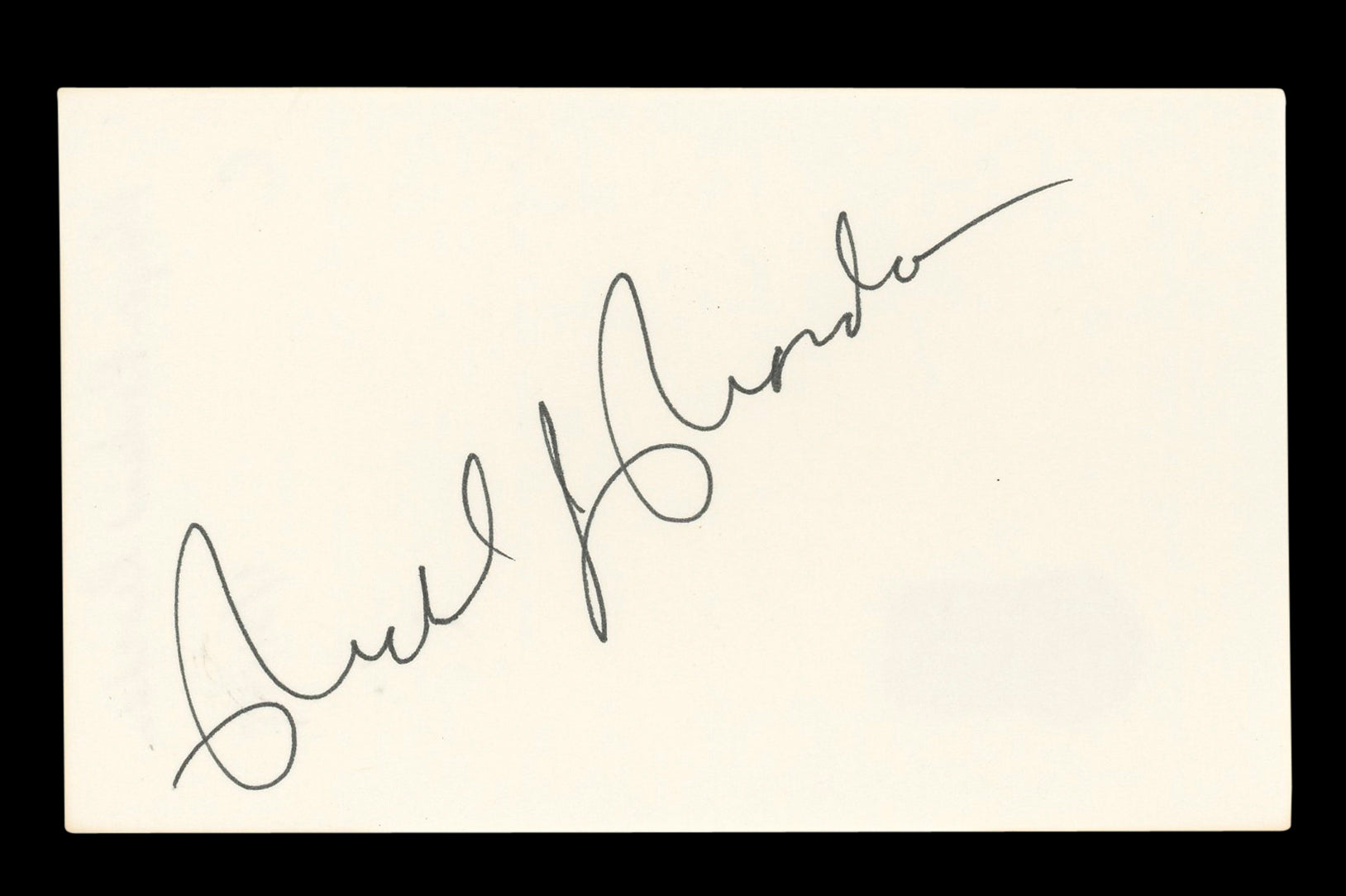 Richard Riordan Mayor Authentic Signed 3x5 Index Card Autographed BAS #AD70276