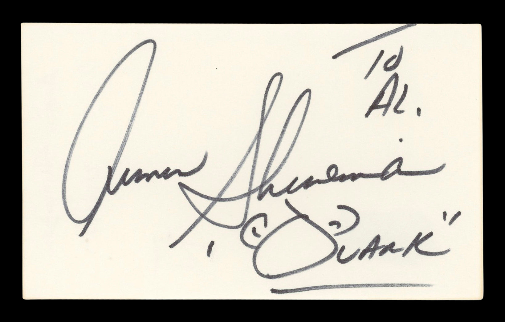 Armin Shimerman "To Al, Quark" Signed 3x5 Index Card Autographed BAS #BL96610