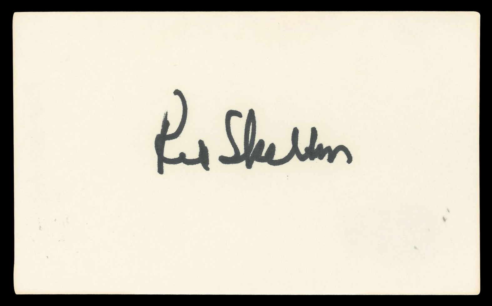 Red Skelton The Red Skelton Show Authentic Signed 3x5 Index Card BAS #BN06483
