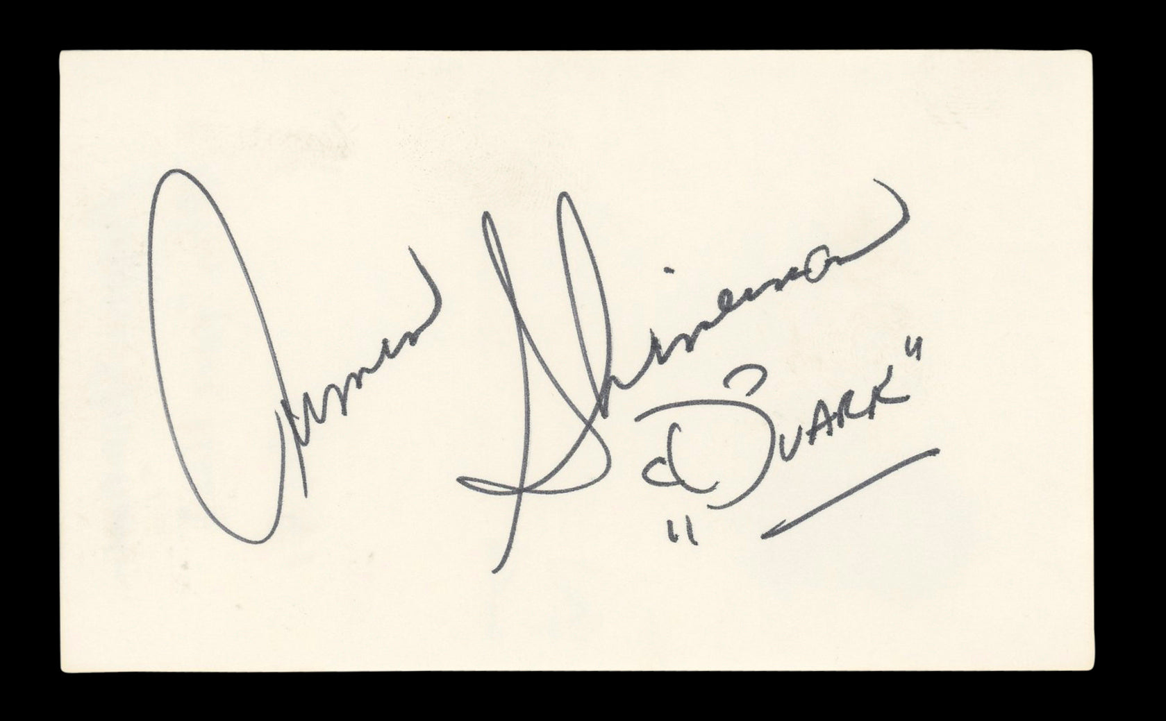 Armin Shimerman "Quark" Authentic Signed 3x5 Index Card Autographed BAS #BL96612