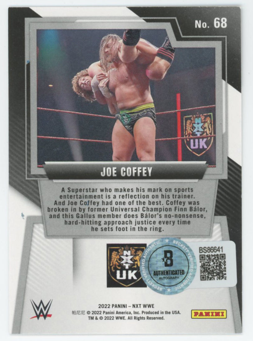 Joe Coffey WWE Authentic Signed 2022 Panini NXT #68 Card BAS #BS86641
