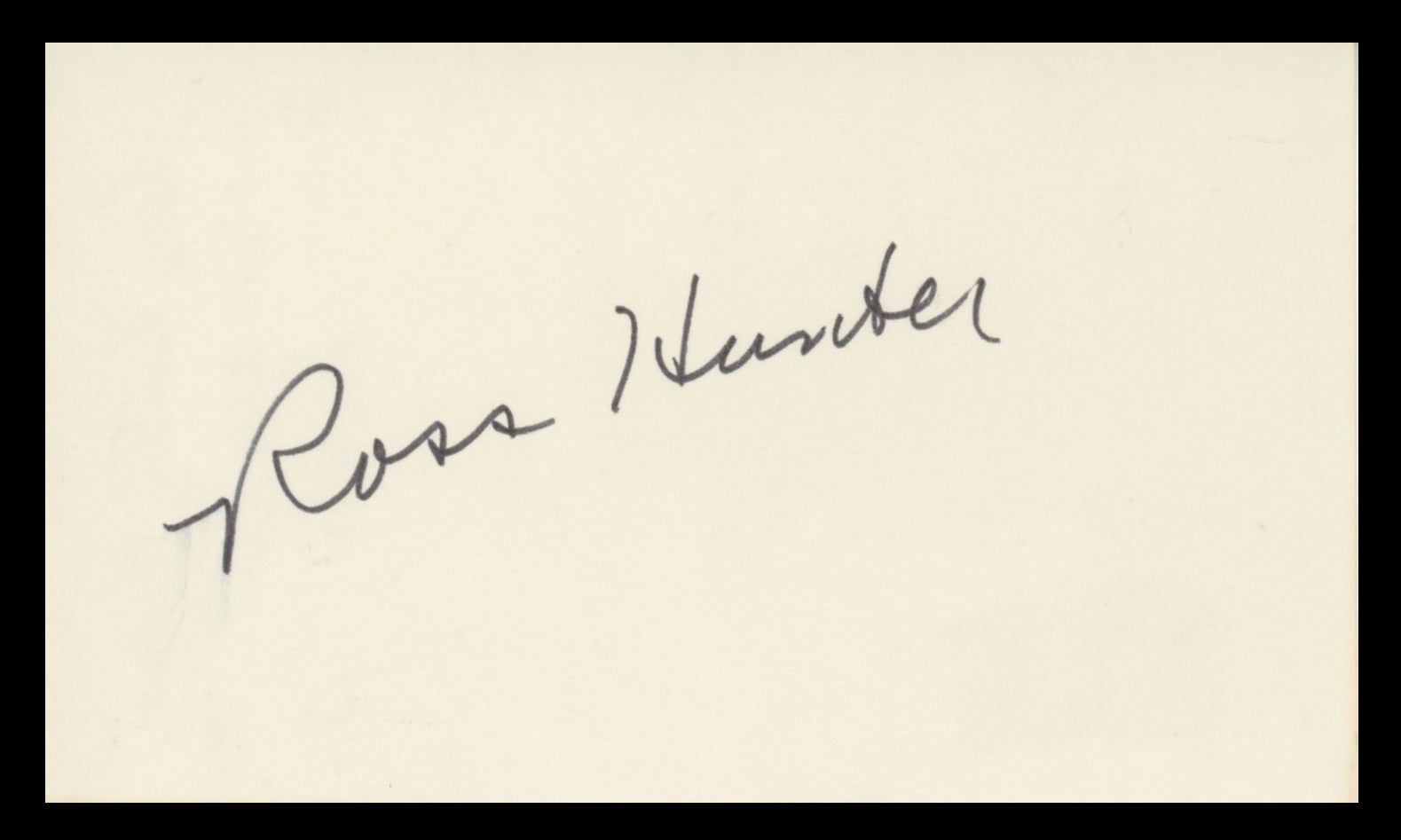 Ross Hunter Imitation of Life Authentic Signed 3x5 Index Card BAS #BV59143
