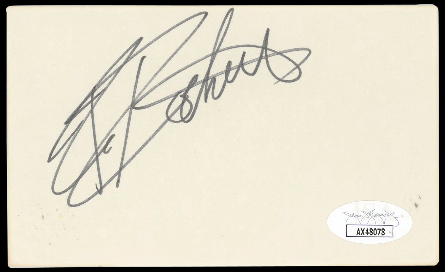 Rikki Rockett Poison Authentic Signed 3x5 Index Card Autographed JSA #AX48078