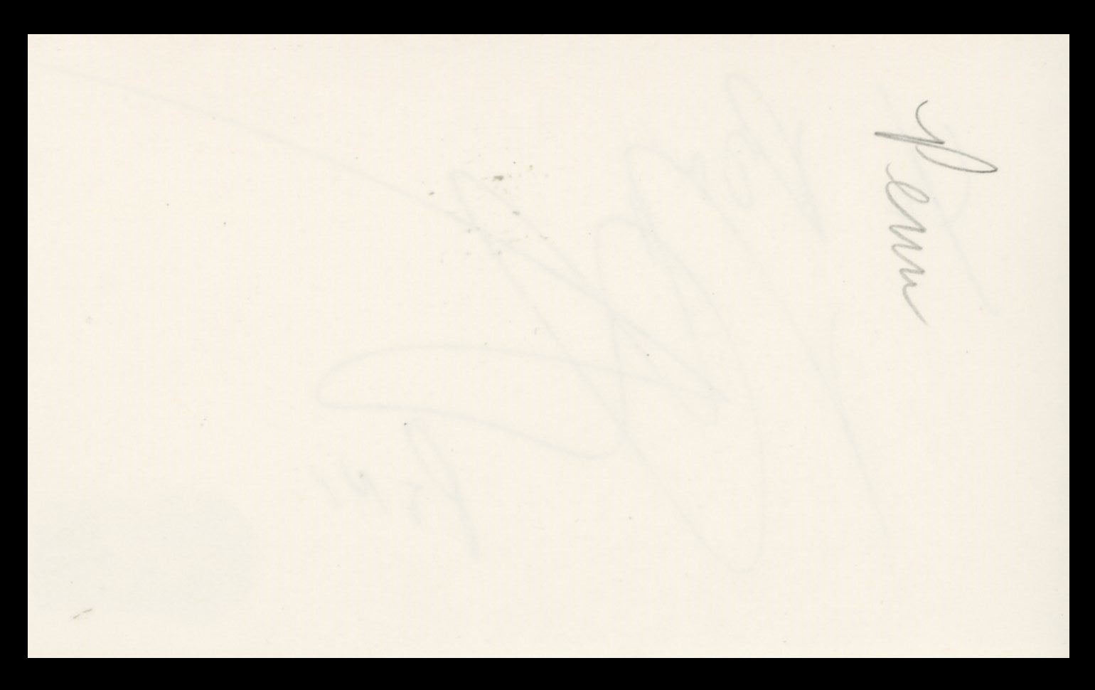 Penn Jillette Penn & Teller Authentic Signed 3x5 Index Card BAS #BS29325