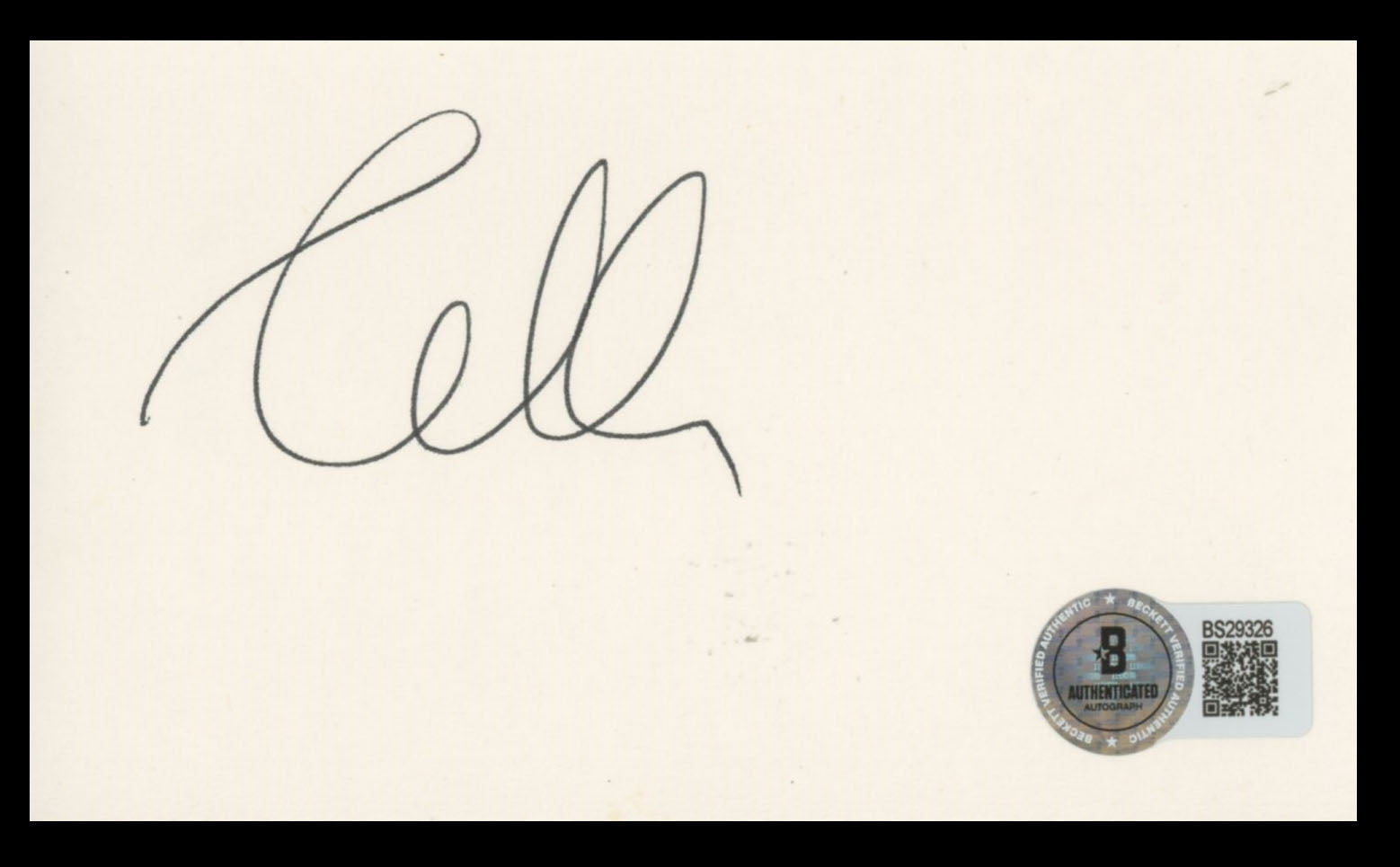 Ray Teller Penn & Teller Authentic Signed 3x5 Index Card BAS #BS29326