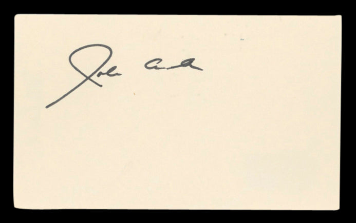 John Lund A Foreign Affair Authentic Signed 3x5 Index Card BAS #BV03131